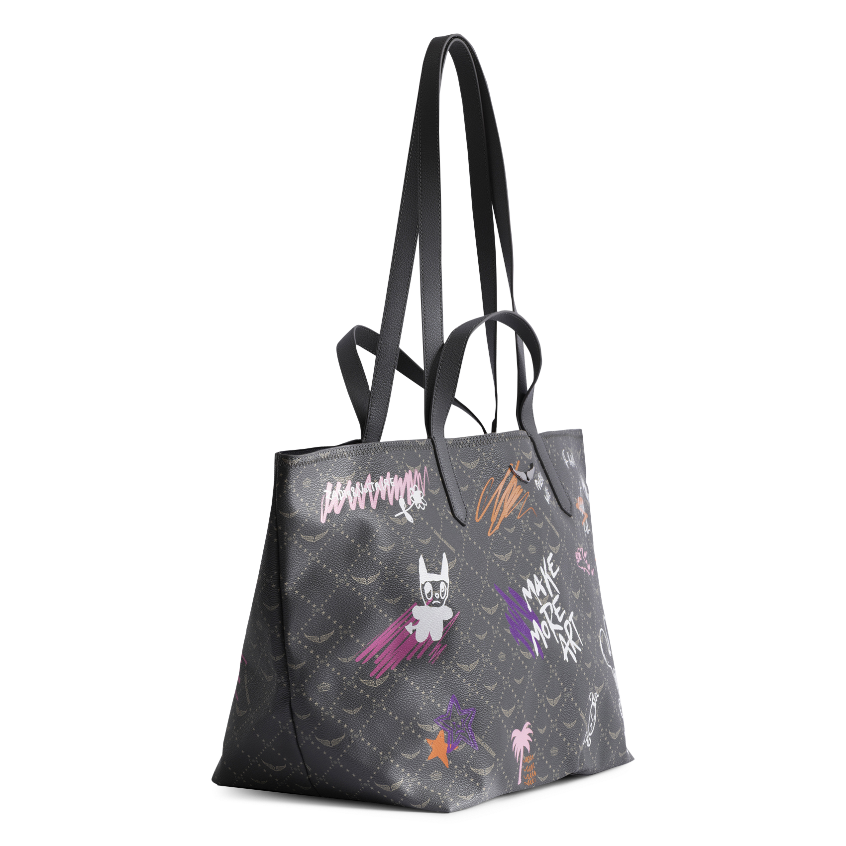 Sac cabas imprimé z shopper xl ZADIG&VOLTAIRE Gris