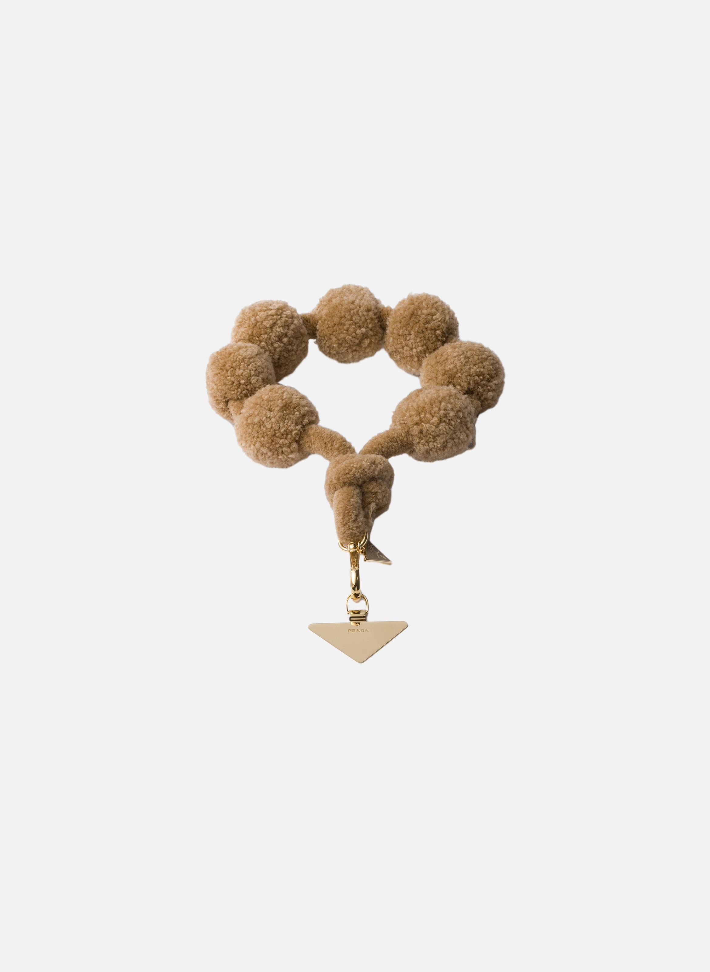 Dragonne pour smartphone en laine PRADA Marron