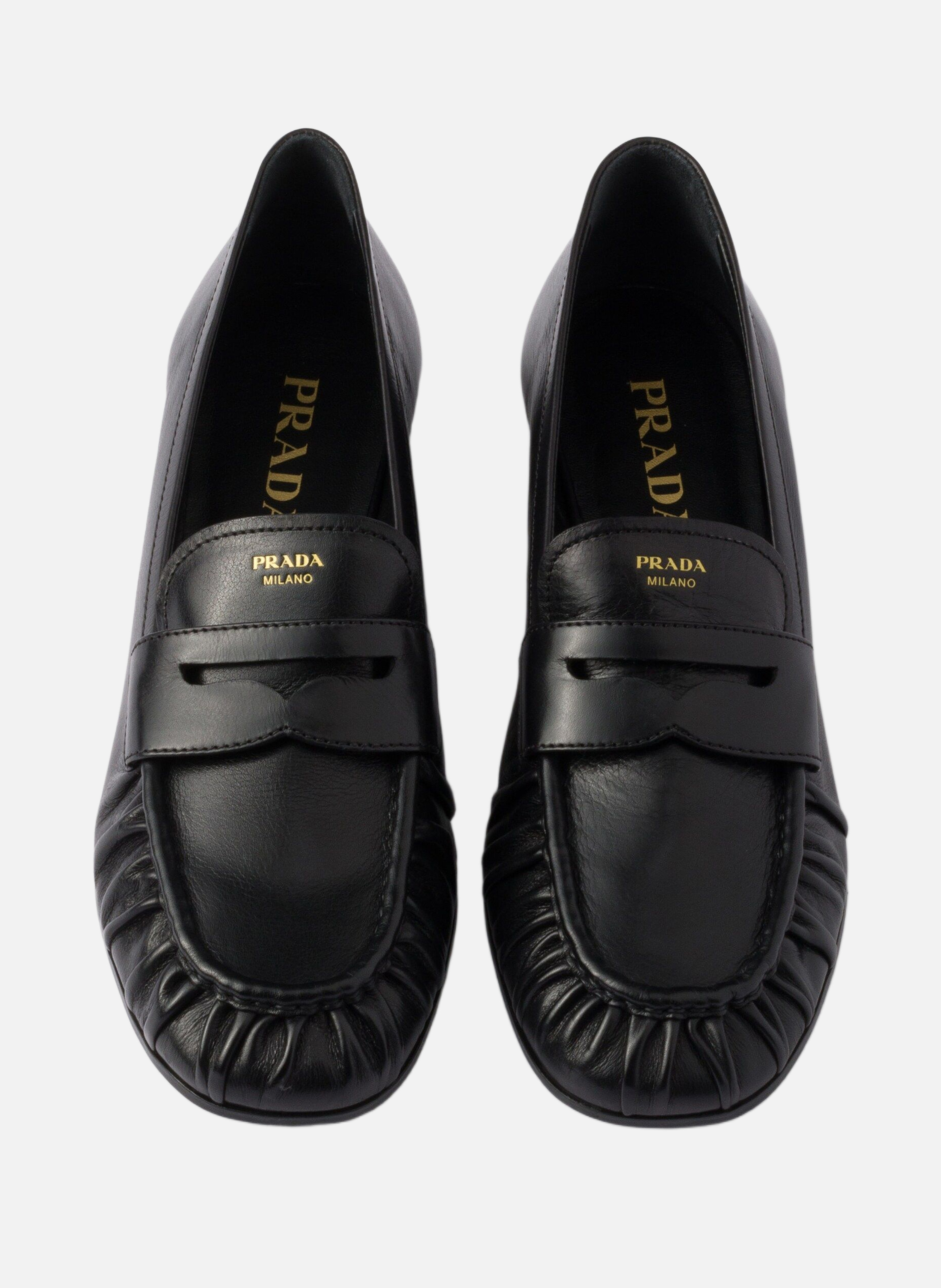Mocassins en cuir PRADA Noir