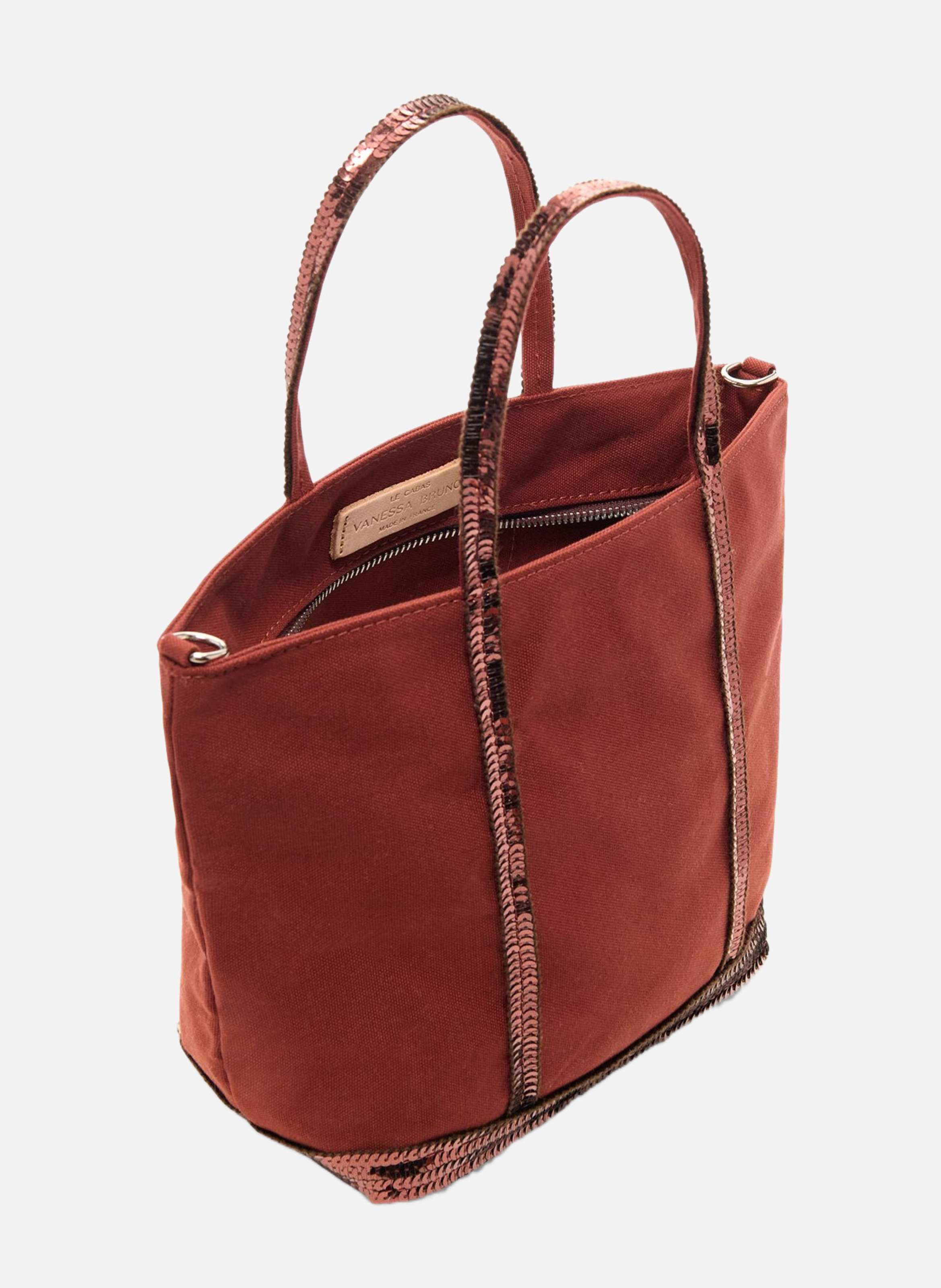 Cabas s zippé en toile VANESSA BRUNO Marron