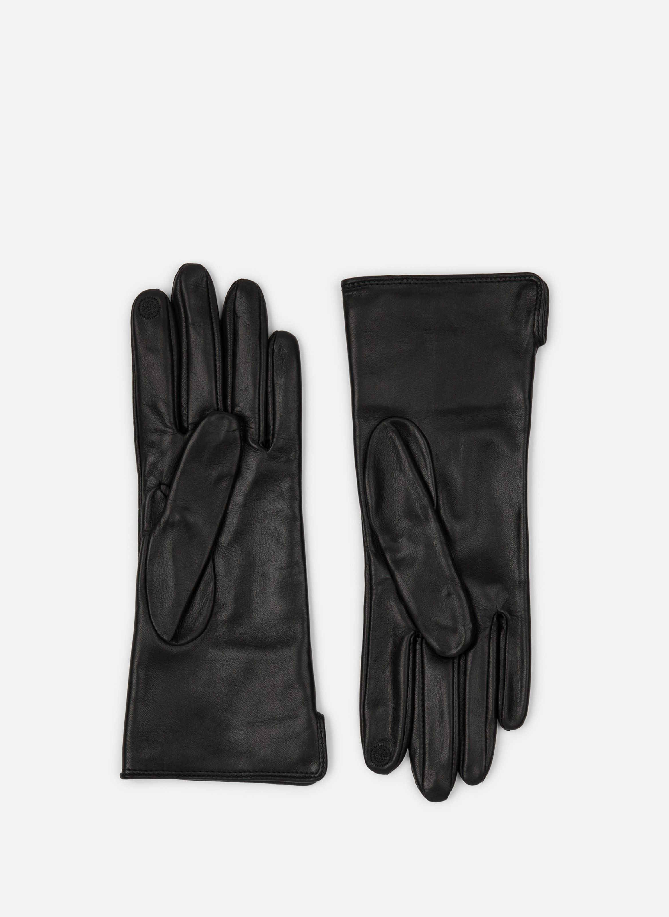 Gants en cuir d'agneau lisse LANCASTER Noir