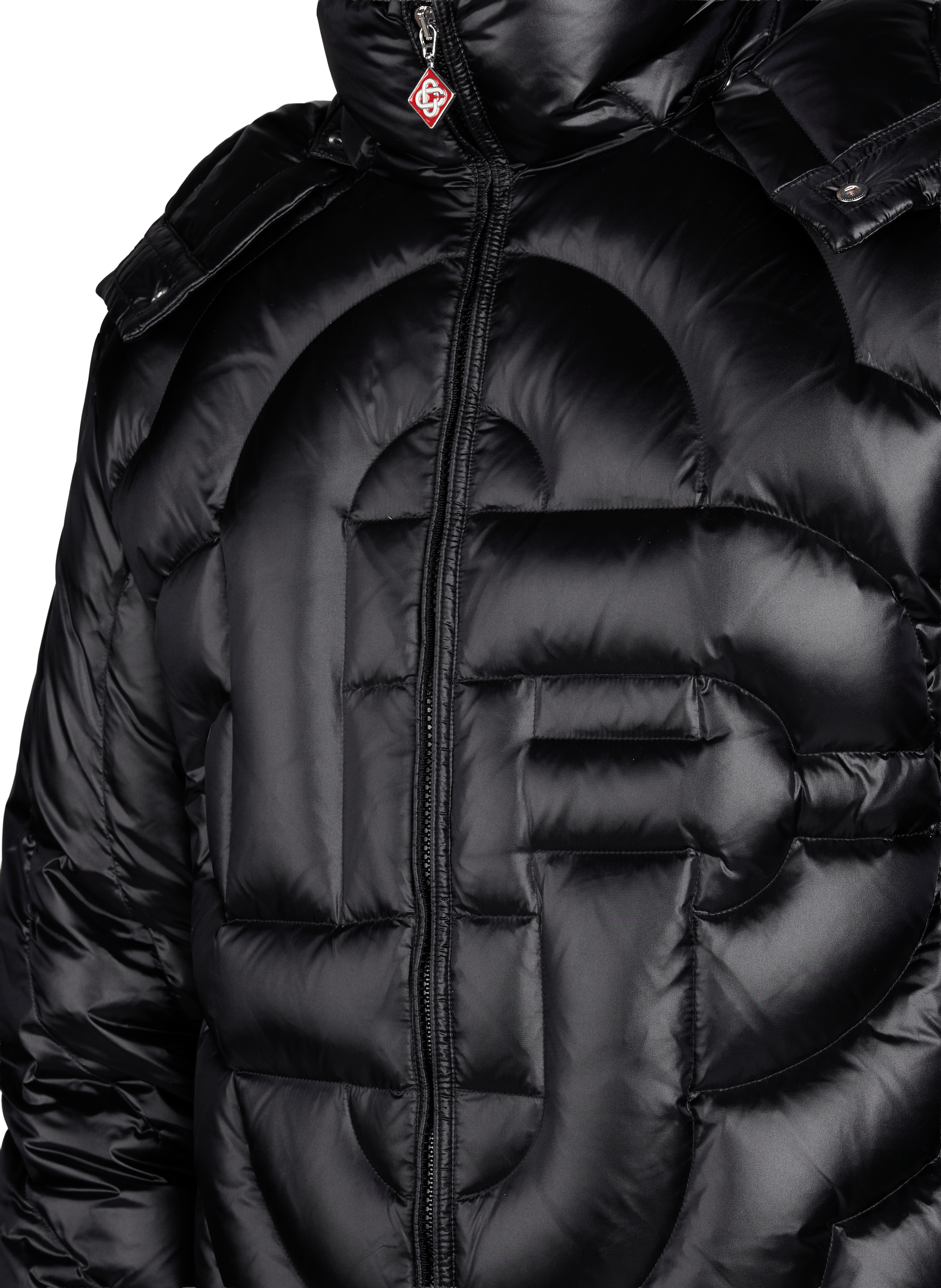 Blouson matelassé à capuche amovible CASABLANCA PARIS Noir