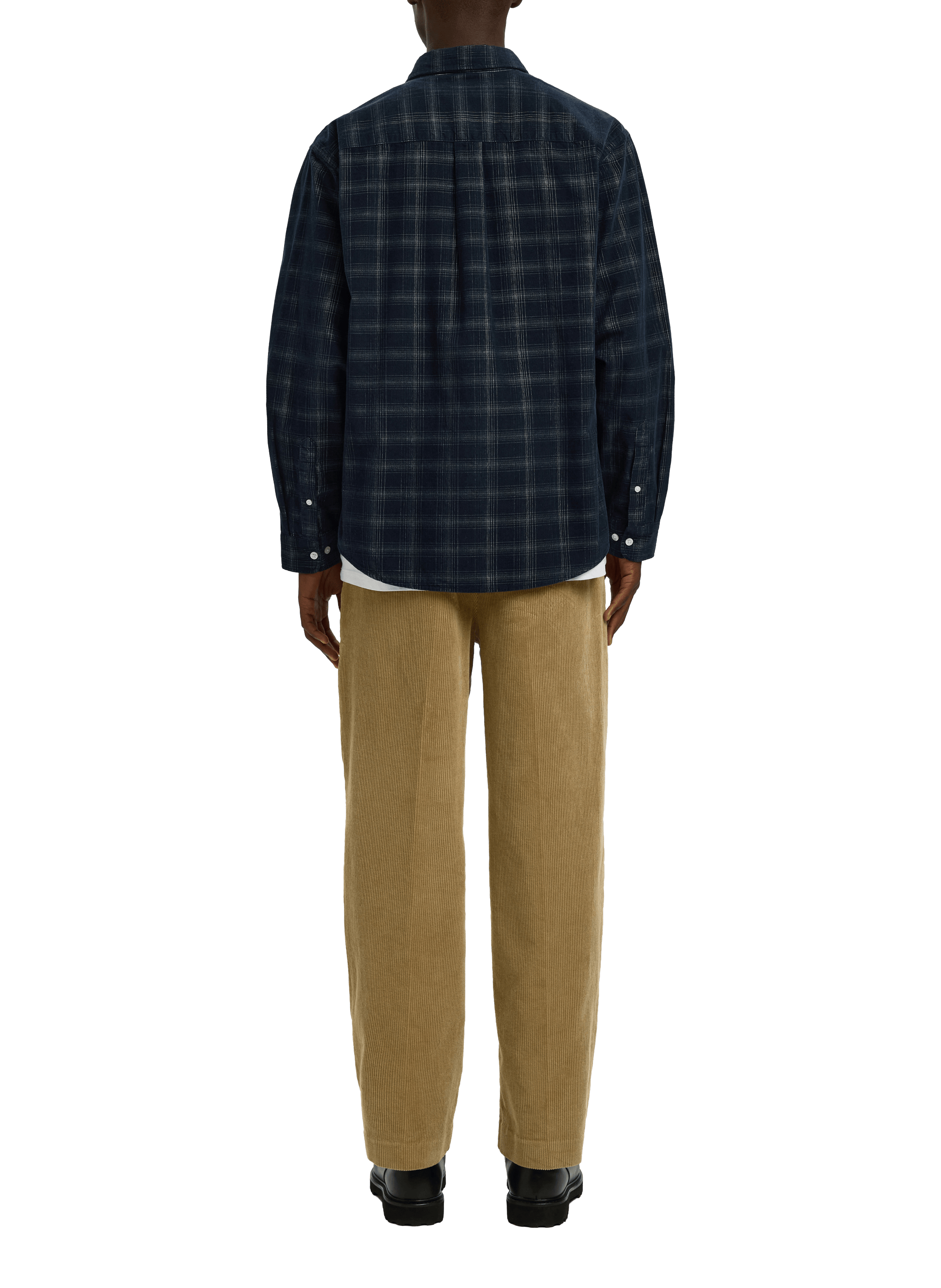 Classic checkered cotton shirt SELECTED Blue