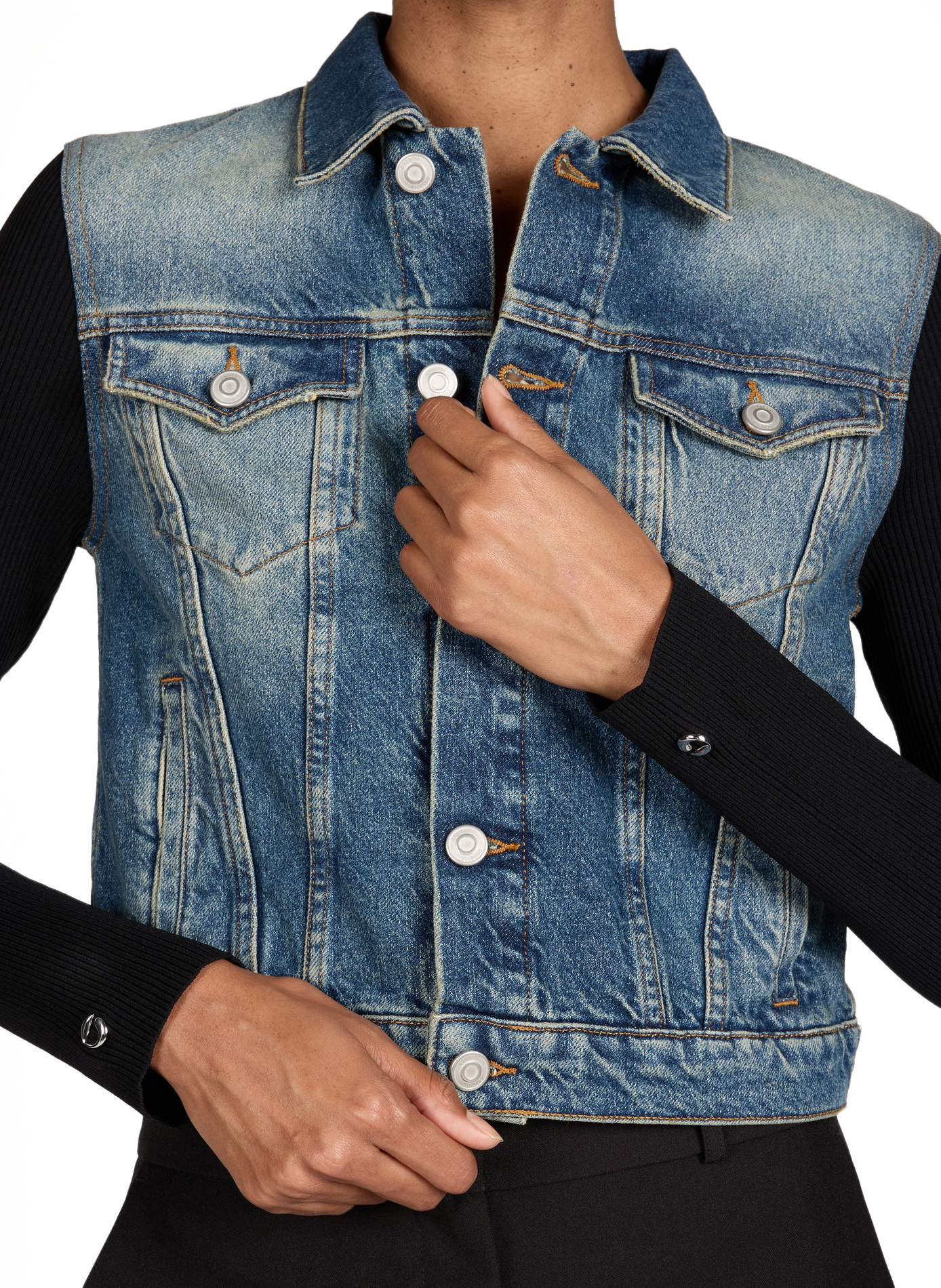 Veste à col classique en coton COPERNI Multicolore