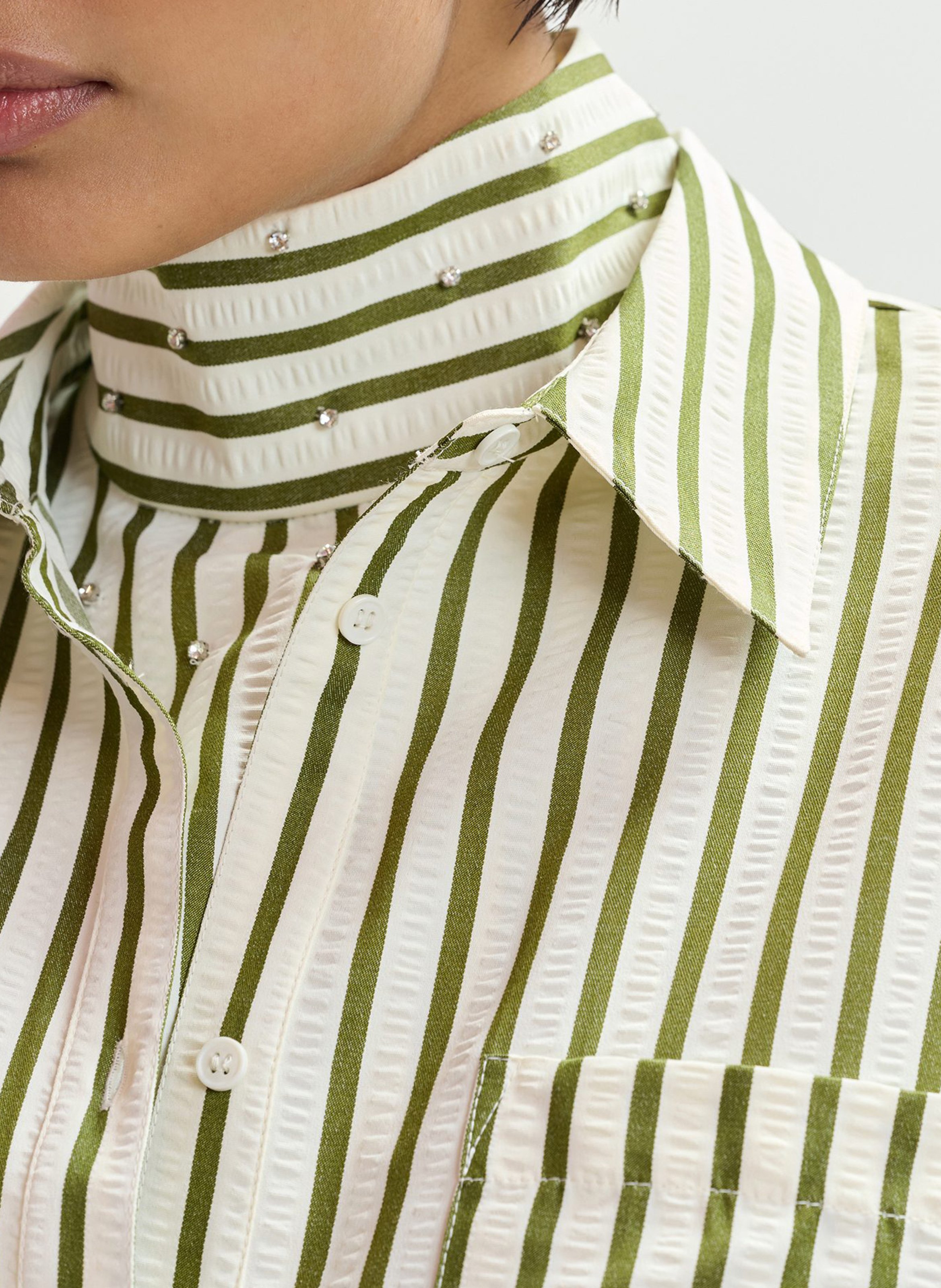 Chemise oversize à rayures Janna ESSENTIEL ANTWERP Blanc