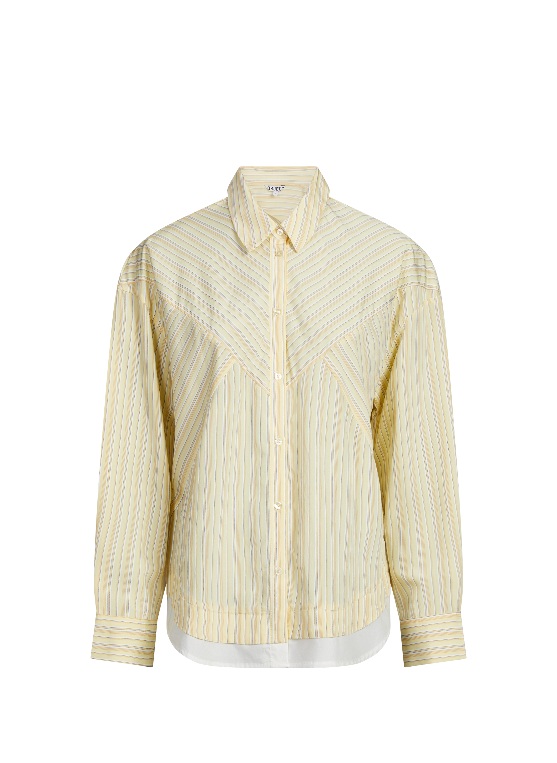 Chemise à rayures OBJECT Jaune
