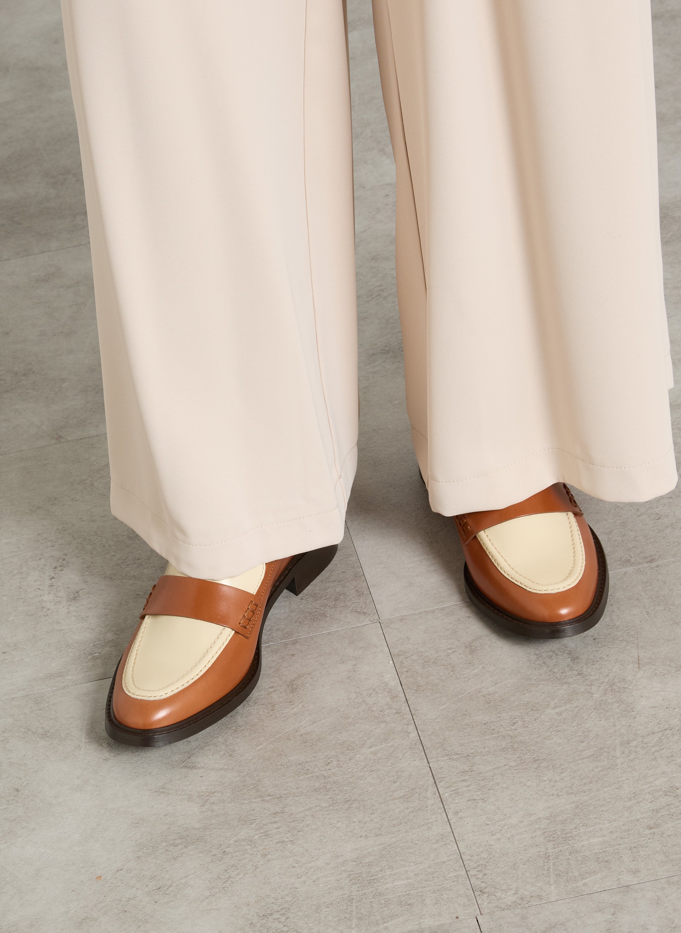 Mocassins en cuir samy MAISON 123 Beige