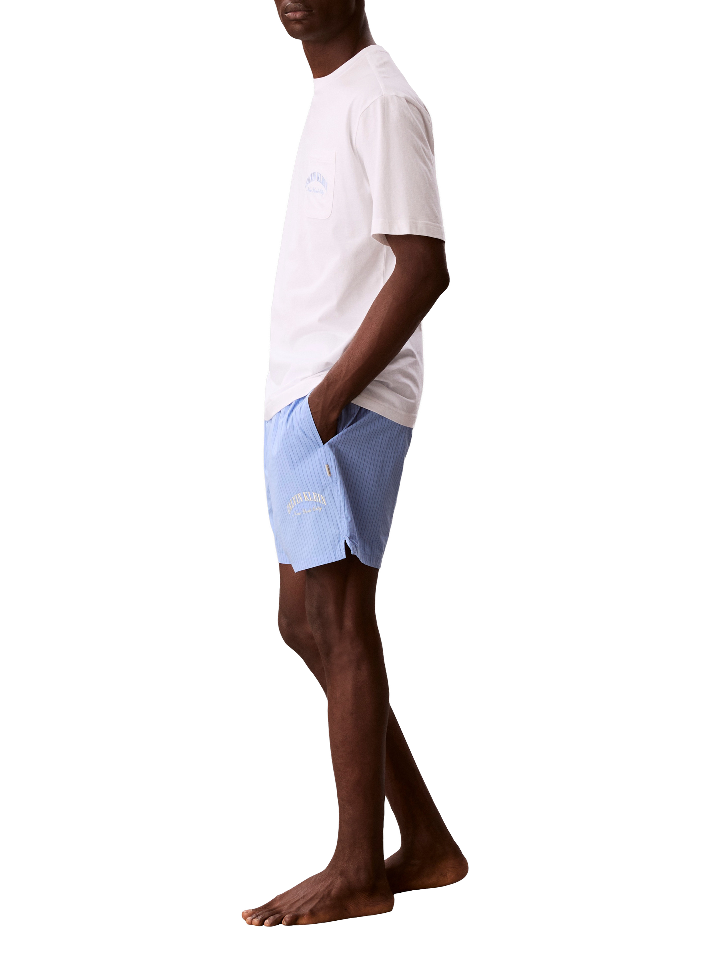 Striped cotton shorts CALVIN KLEIN White