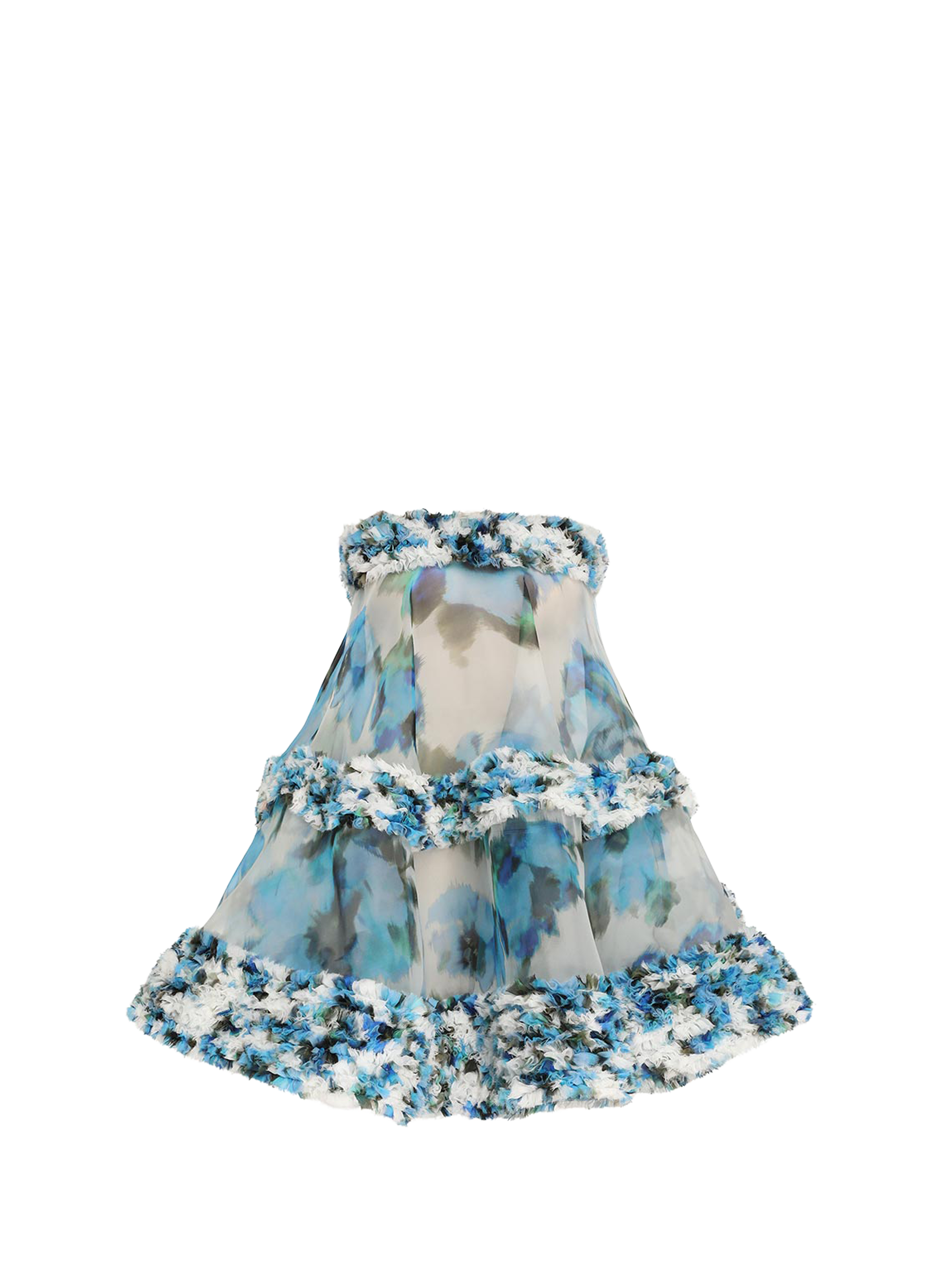 Floral ruffled silk dress by Alchemy ZIMMERMANN Blue