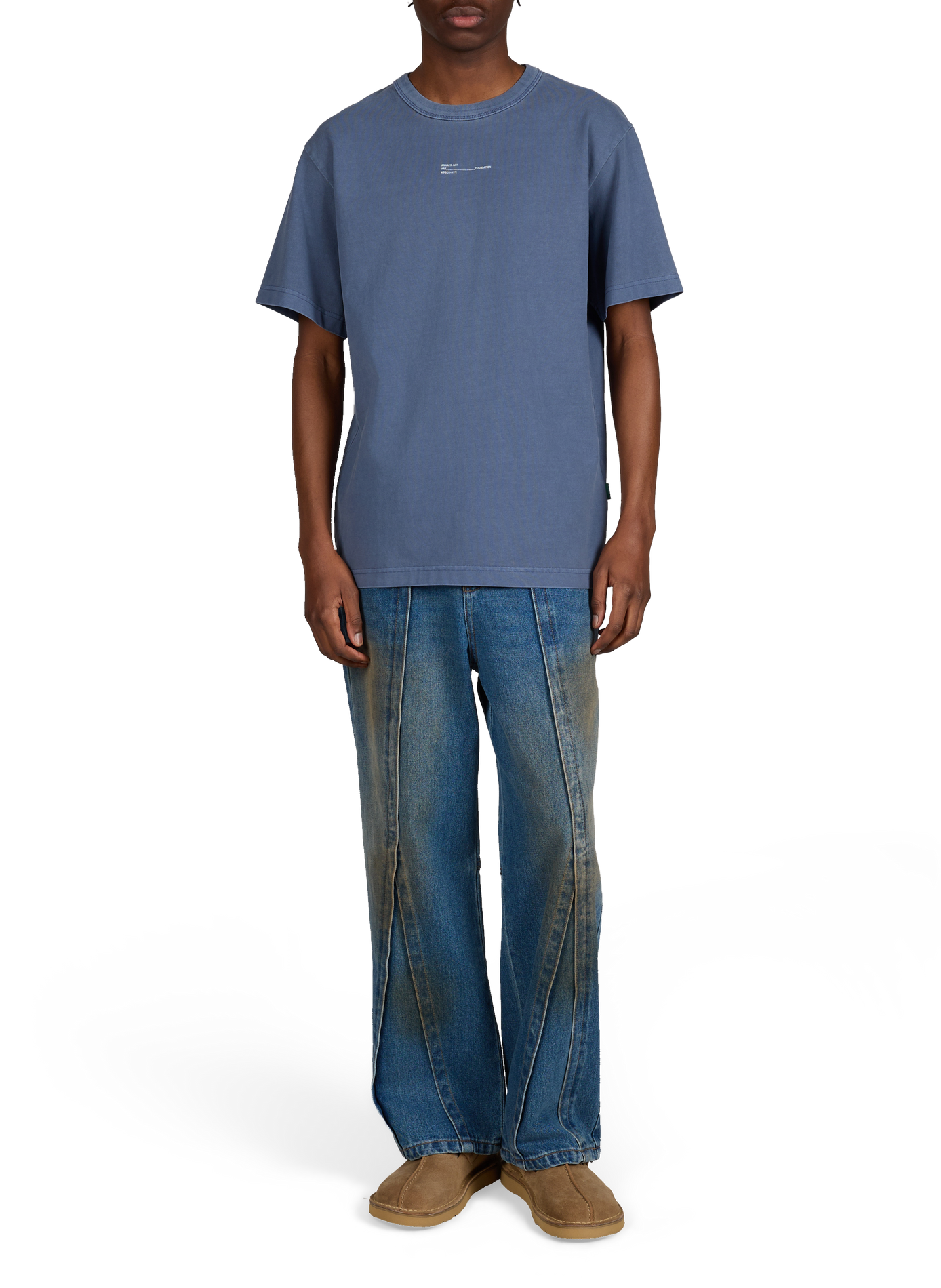 Cotton front pleat jeans ANDERSSON BELL Blue