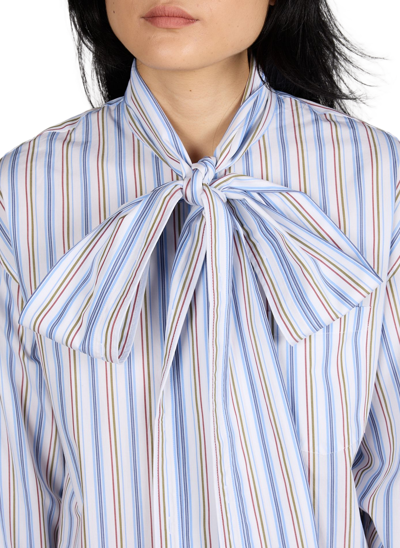 Robe chemise à rayures en coton ACNE STUDIOS Multicolore