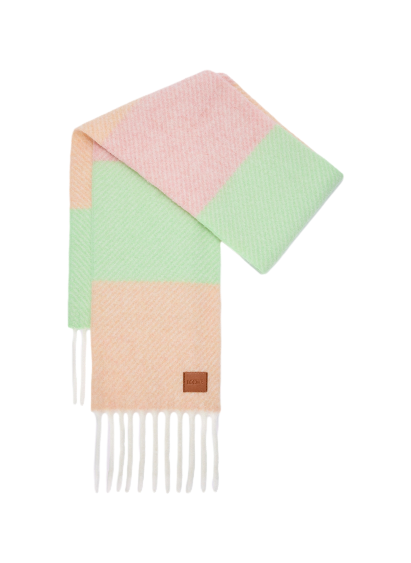 Echarpe à rayures en alpaga et laine mélangés LOEWE Multicolore