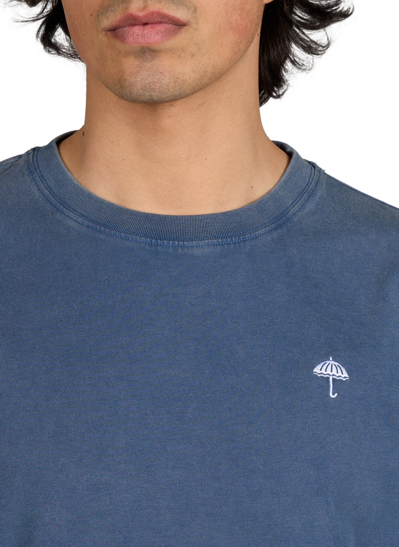 Classic Cotton T-Shirt HELAS CAPS Blue