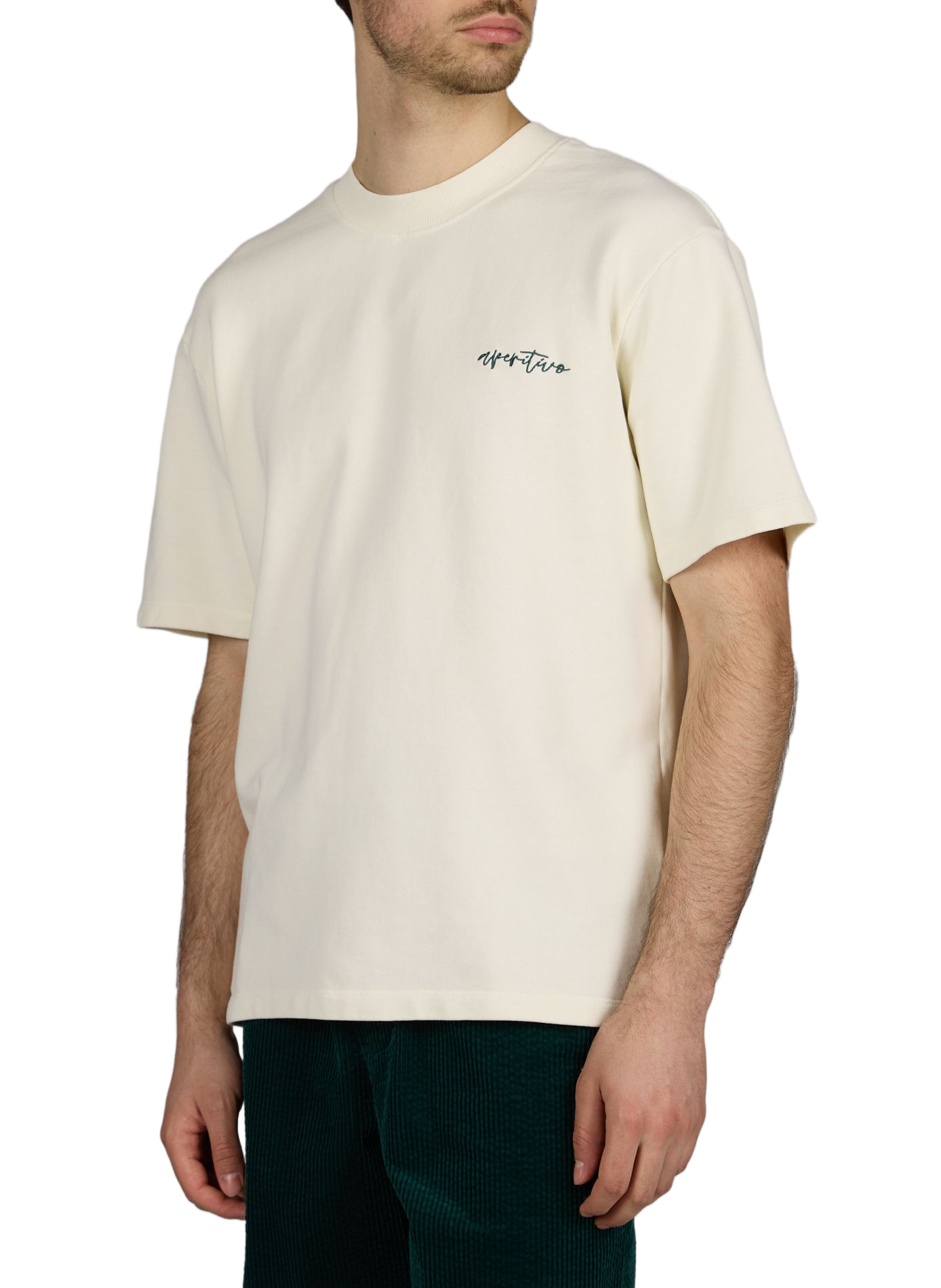 T-shirt droit brodé Terry en coton organique MINIMUM