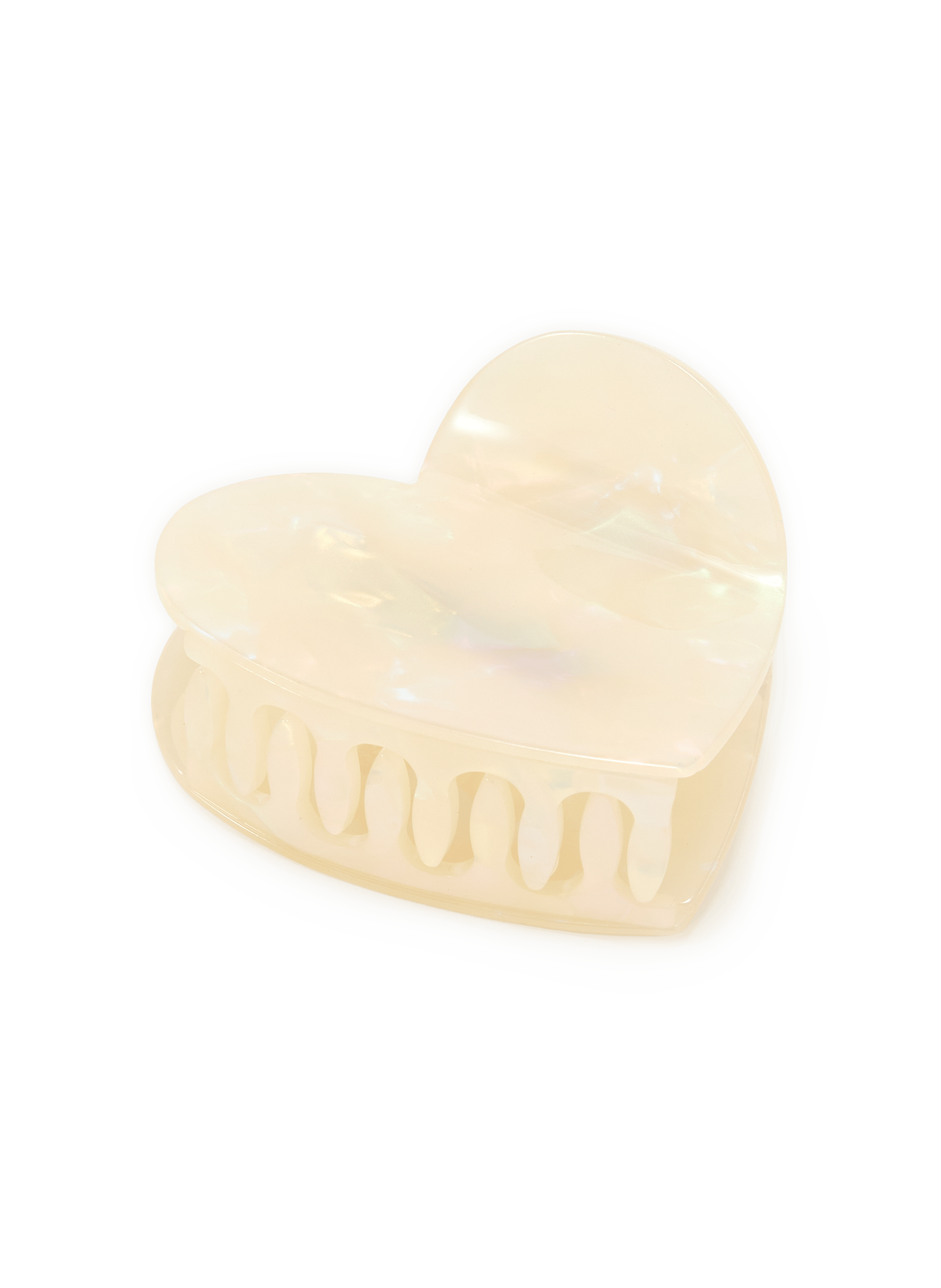 Glinsterende hart haarspeld AU PRINTEMPS PARIS Beige