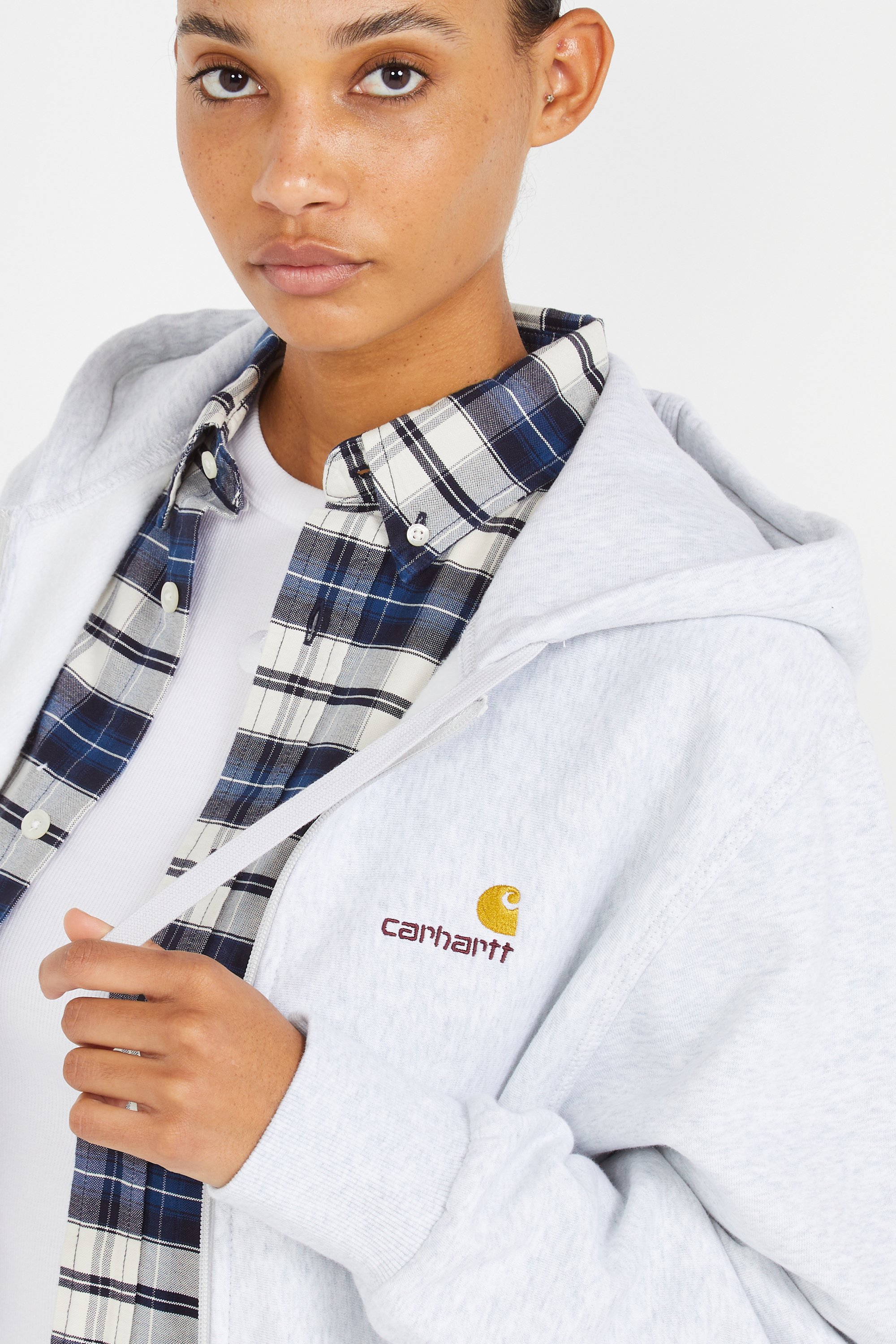 Hoodie w' hd american scr. Jacket CARHARTT WIP Gris