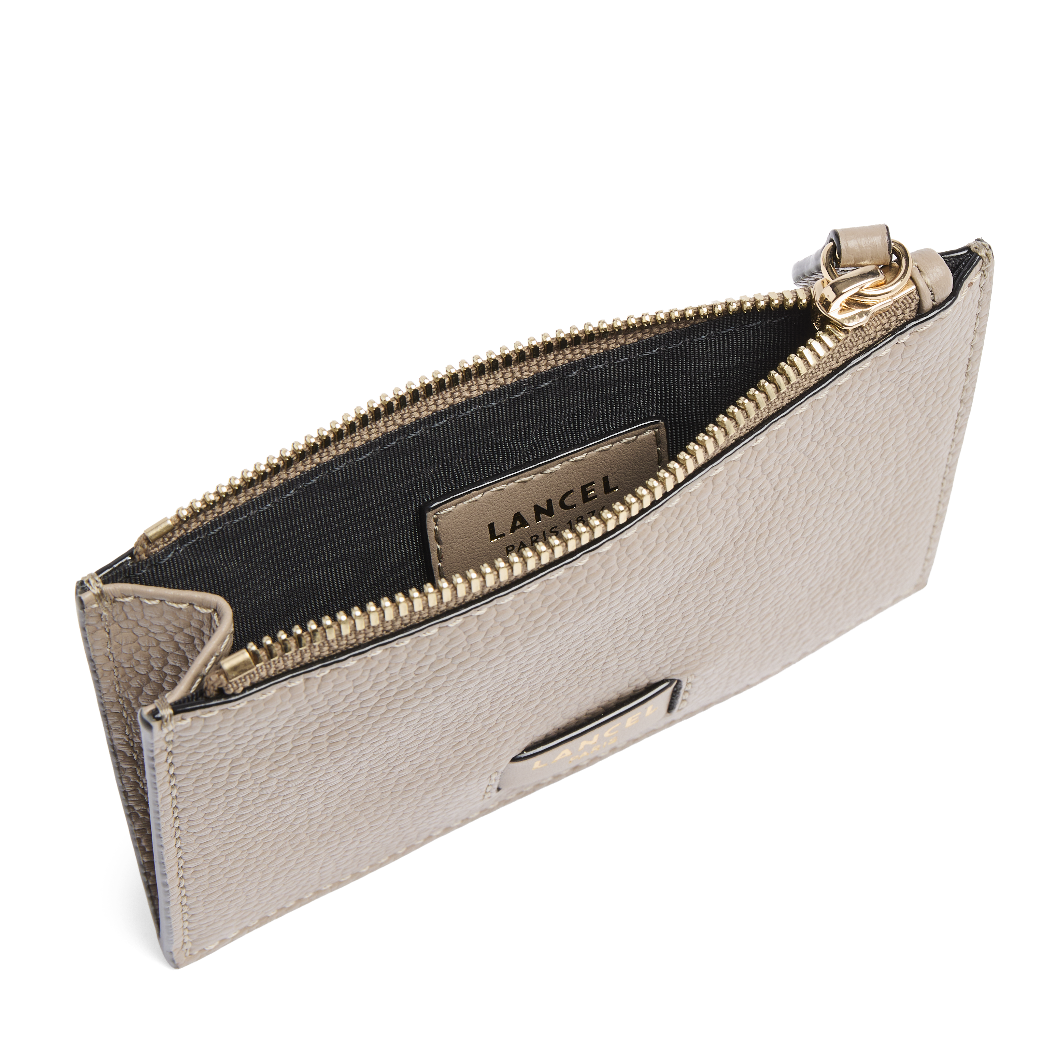 Porte-cartes ninon de lancel en cuirs de vachette graine & lisse LANCEL Gris