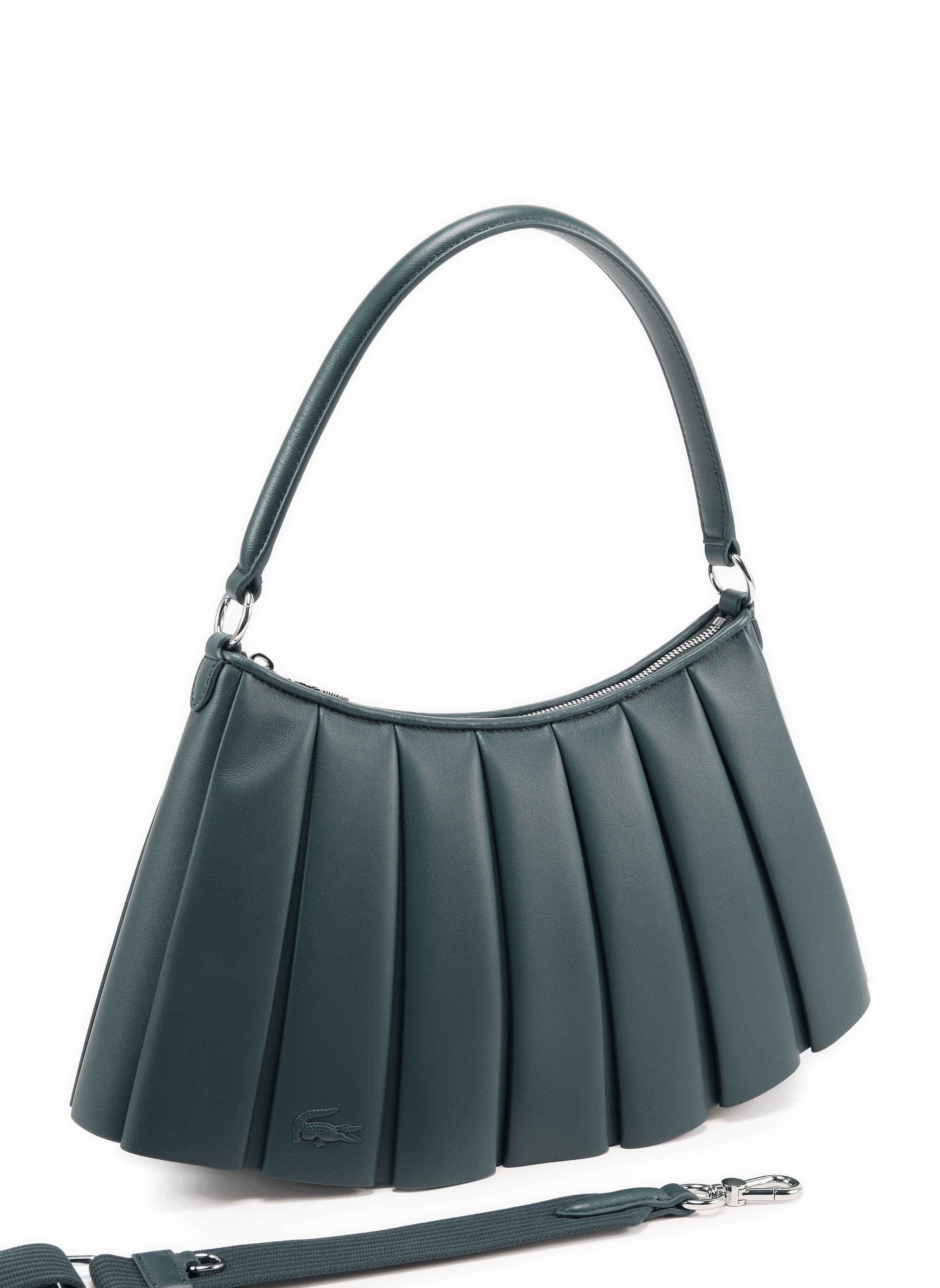 Medium Lenglen sheepskin leather bag | Green LACOSTE Women