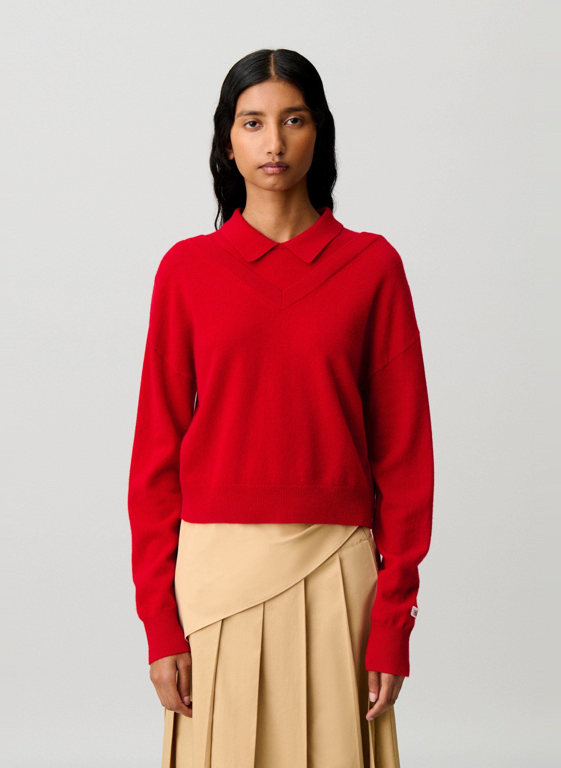 Pull oversize en laine CLAUDIE PIERLOT Rouge