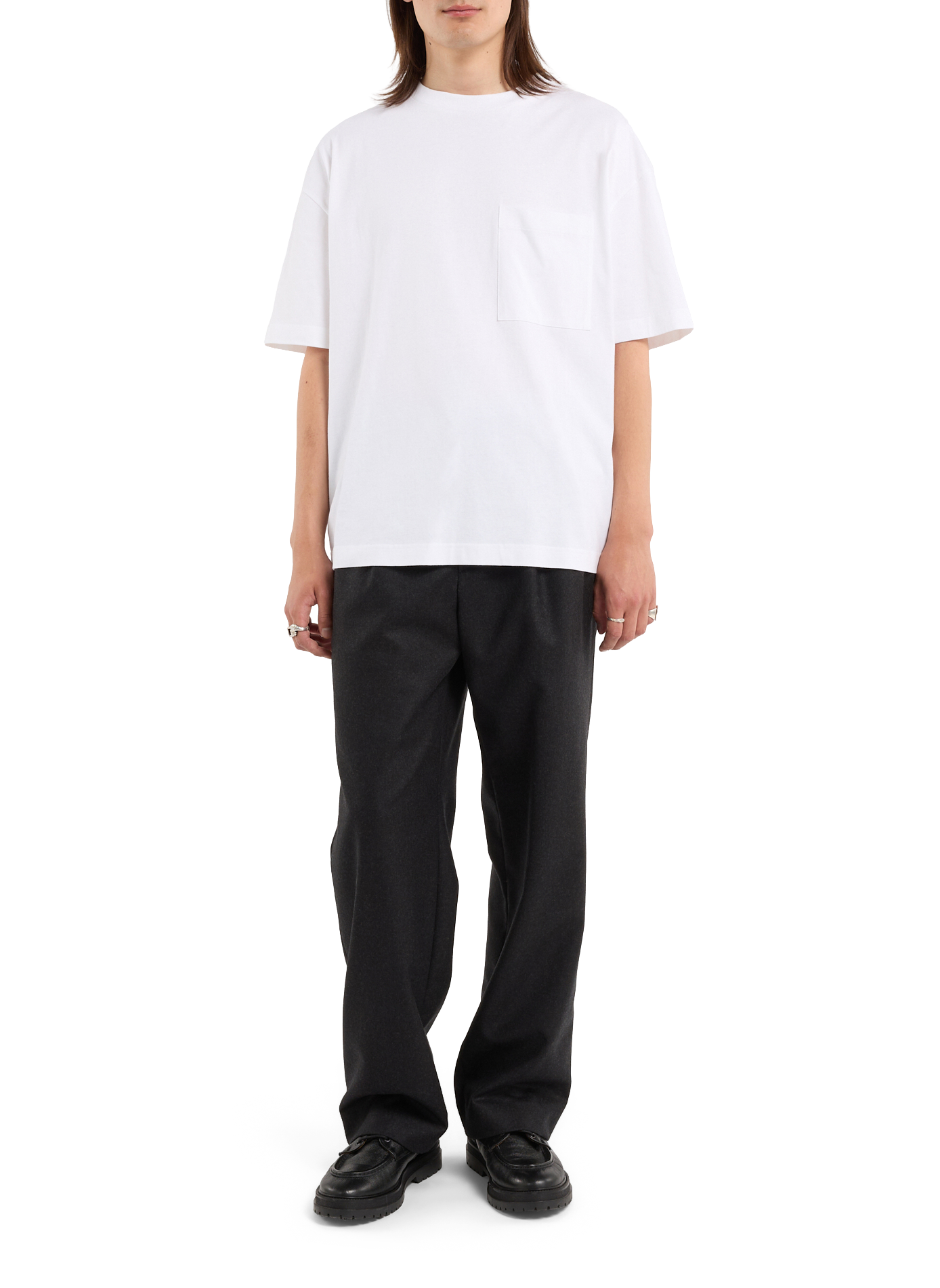 Oversize T-Shirt mit Bart SAISON 1865 Weiss