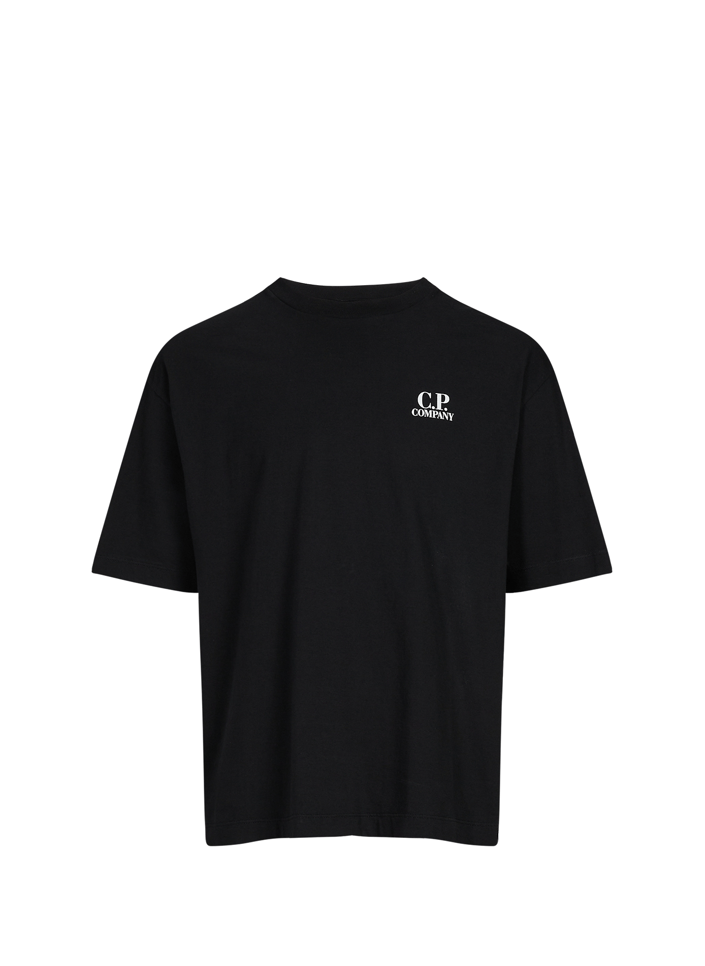 T-shirt à logo en coton CP COMPANY Noir