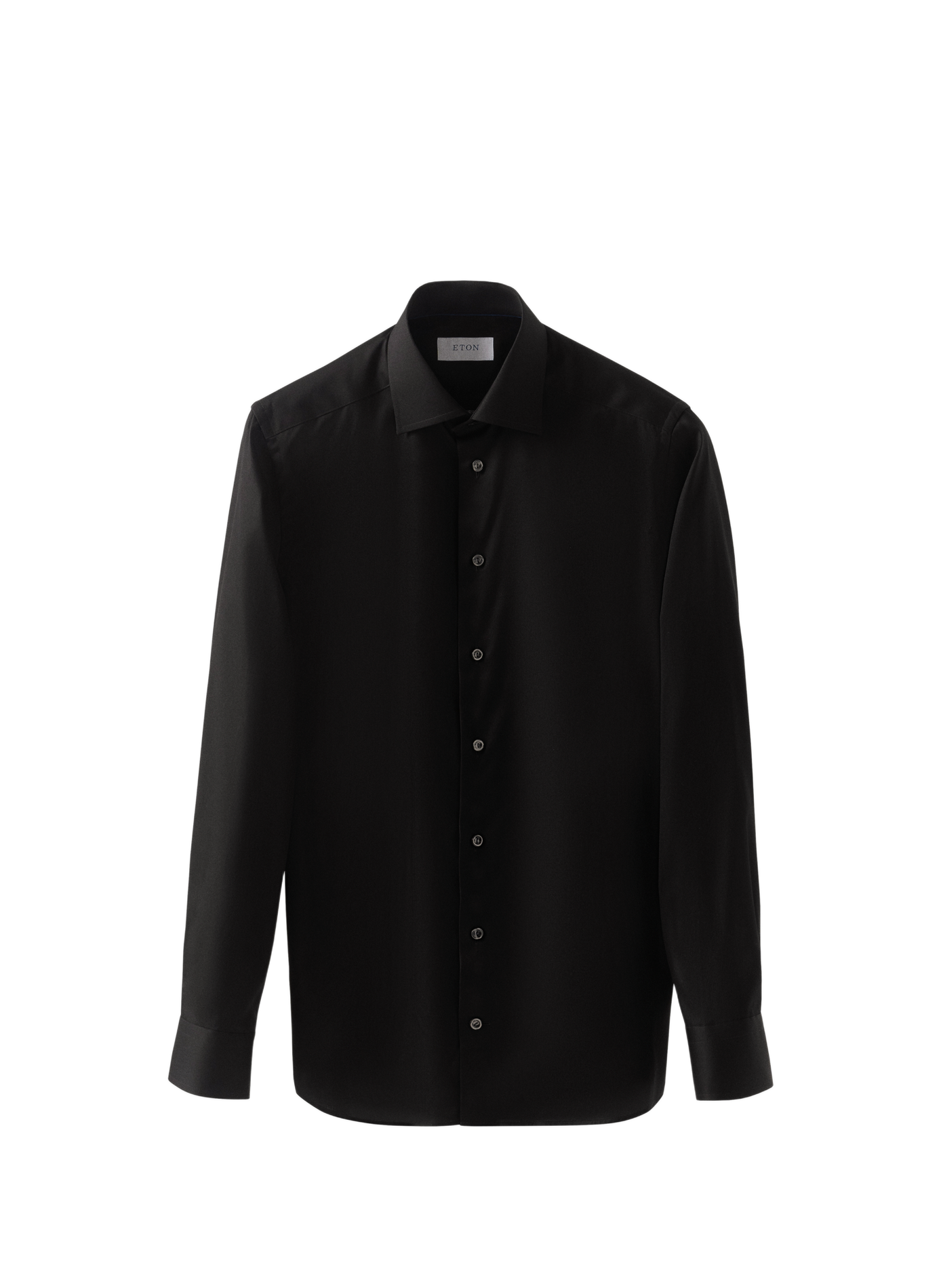 Chemise droite en coton ETON Noir
