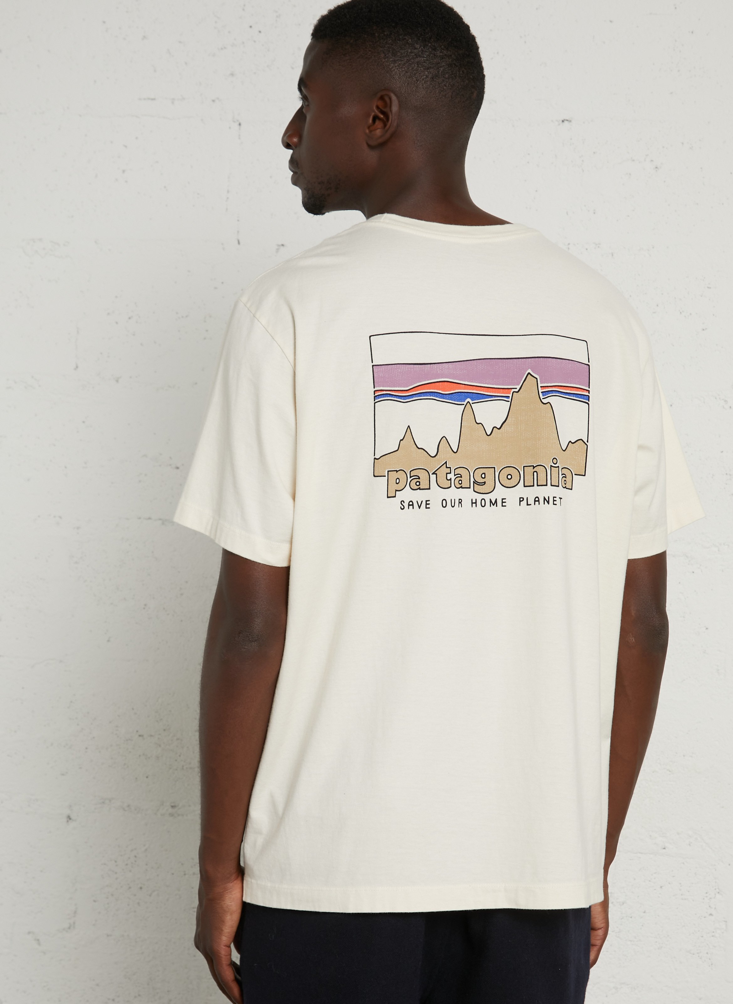 Tee-shirt droit en coton biologique PATAGONIA Beige