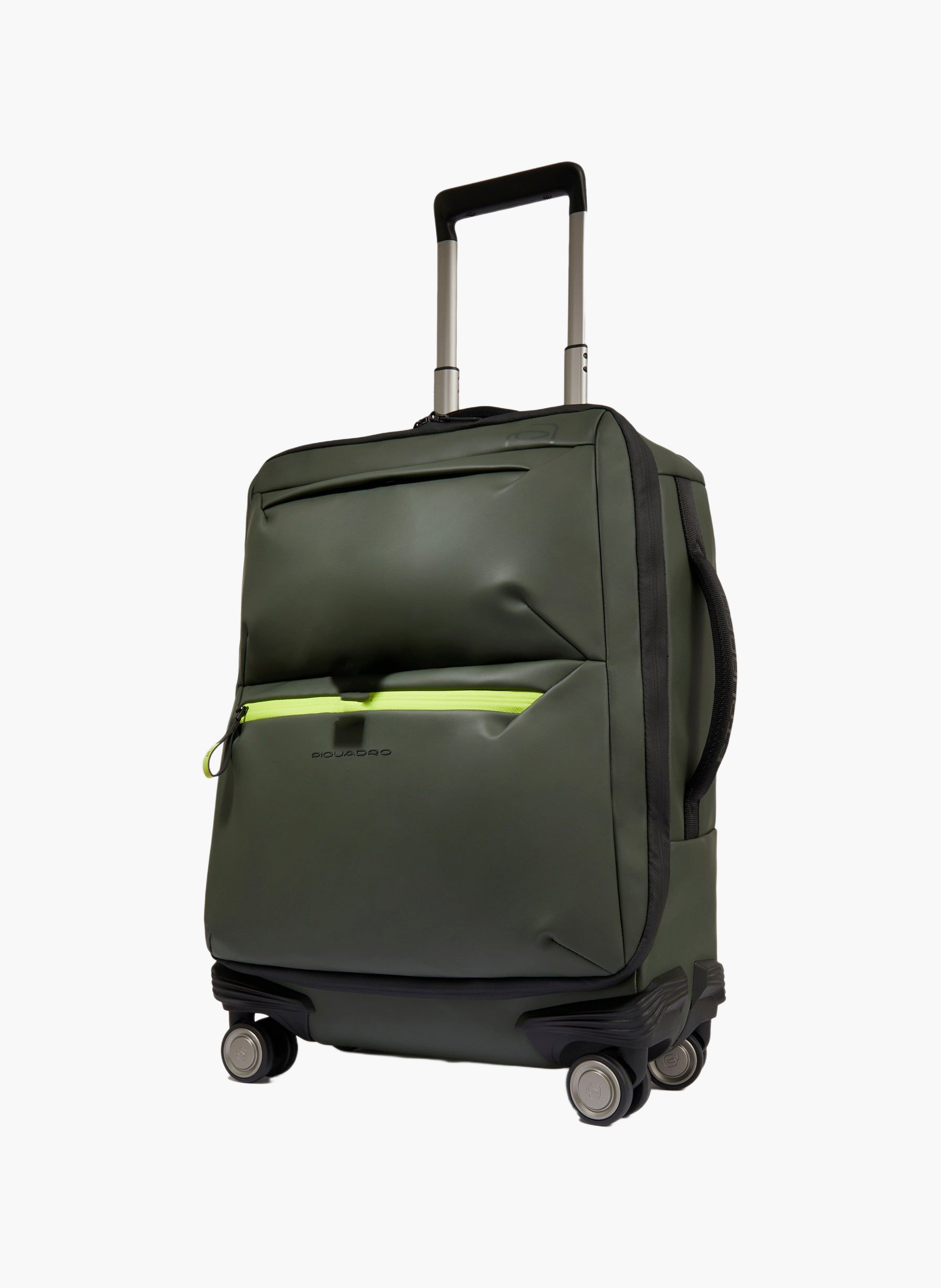 Valise cabine mince déperlante à 4 roues PIQUADRO Vert