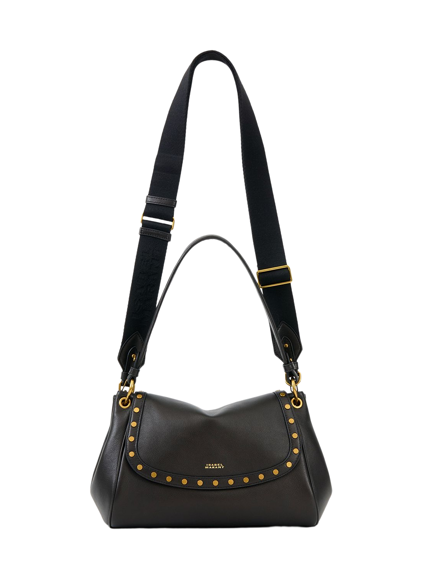 Schultertasche Chany M aus genietetem Leder ISABEL MARANT Schwarz