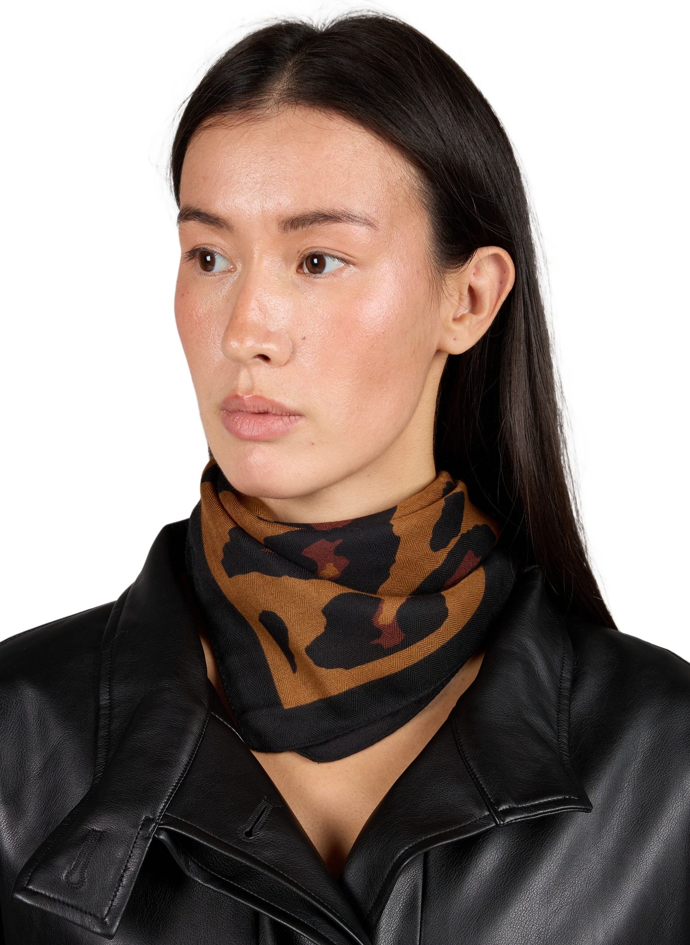 Animal print scarf AU PRINTEMPS PARIS Brown