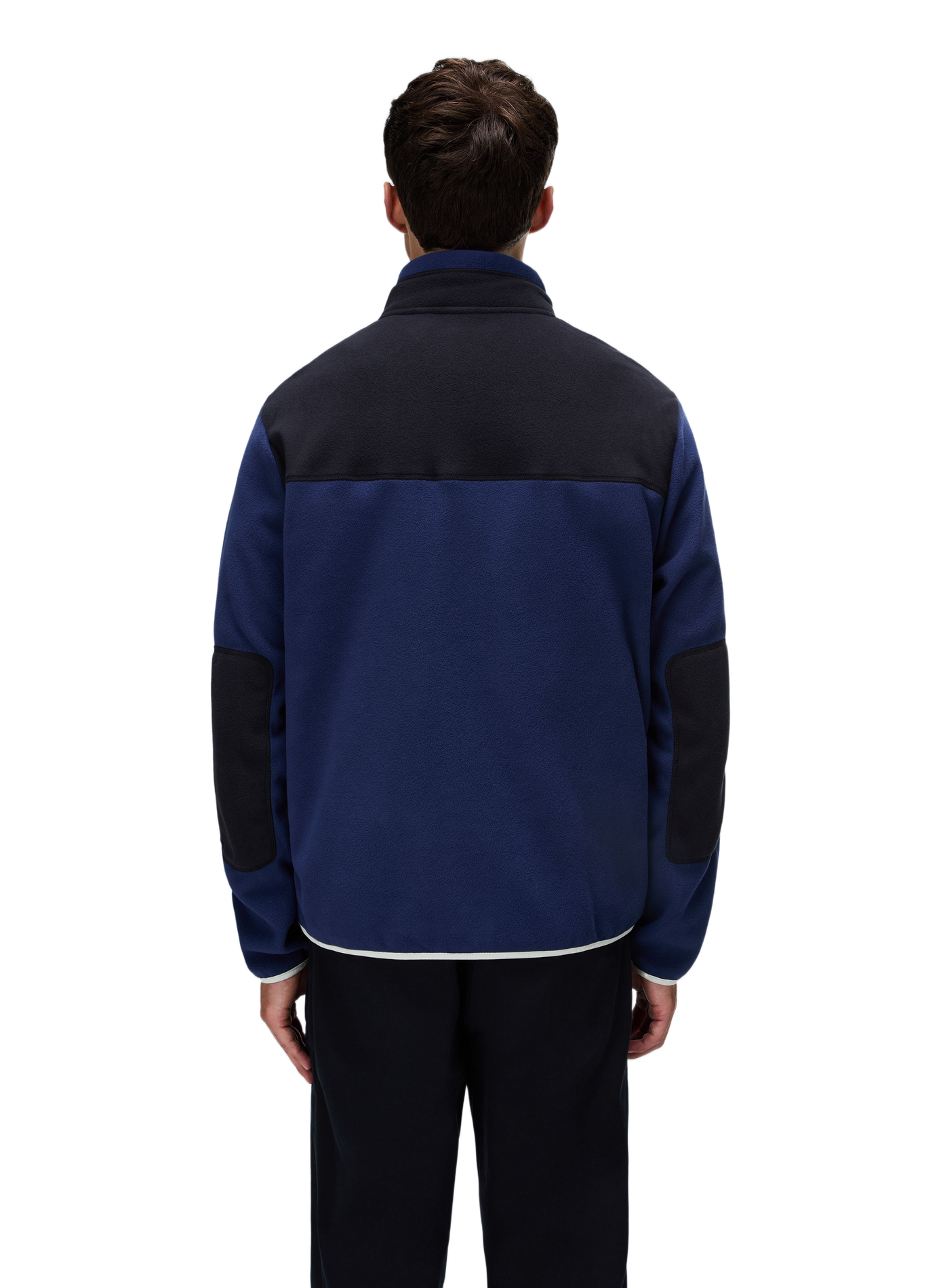 Straight fleece sweater with high collar in blended cotton NAPAPIJRI Blue