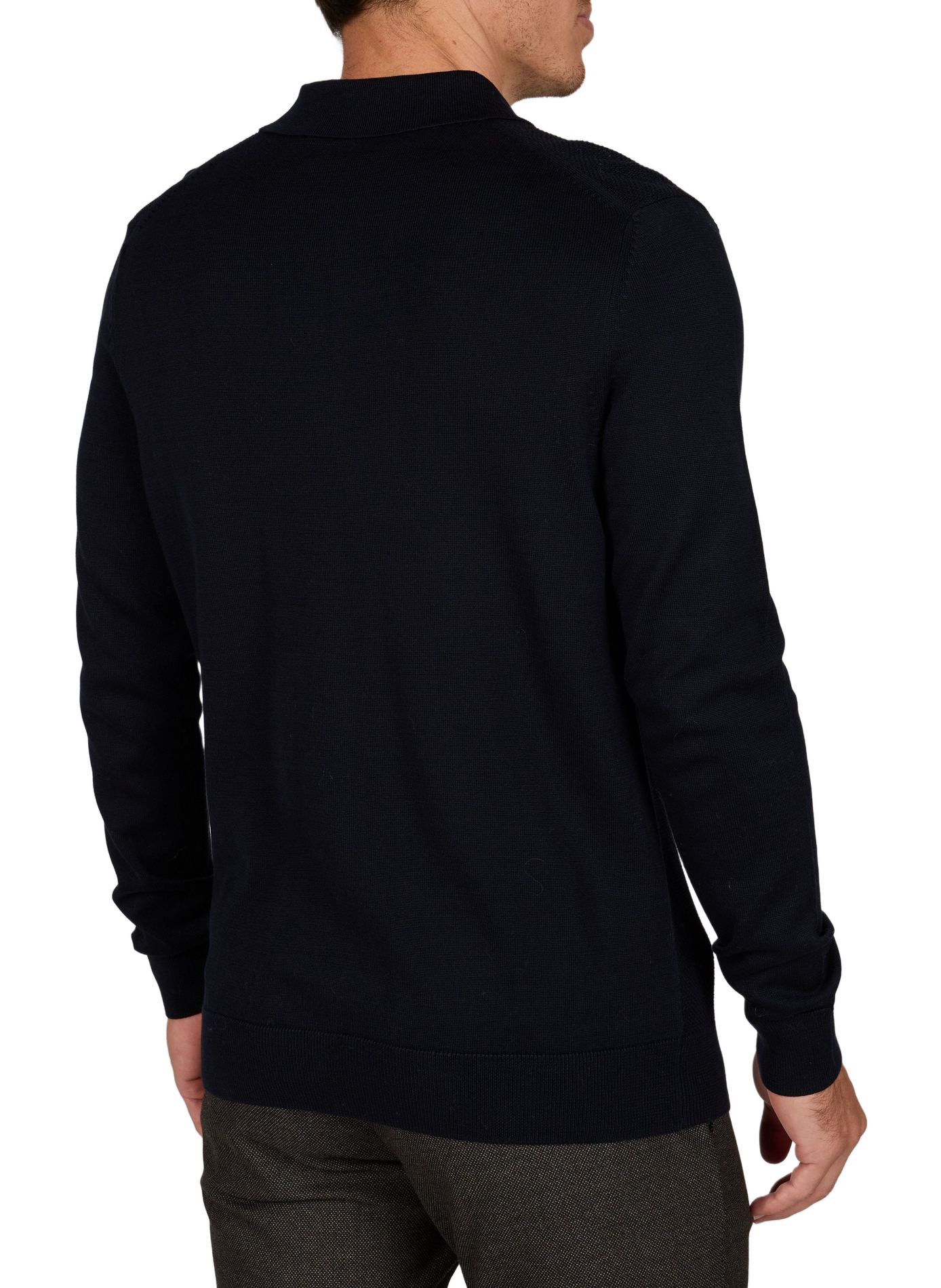 Gerader Baumwoll-Poloshirt STRELLSON Blau