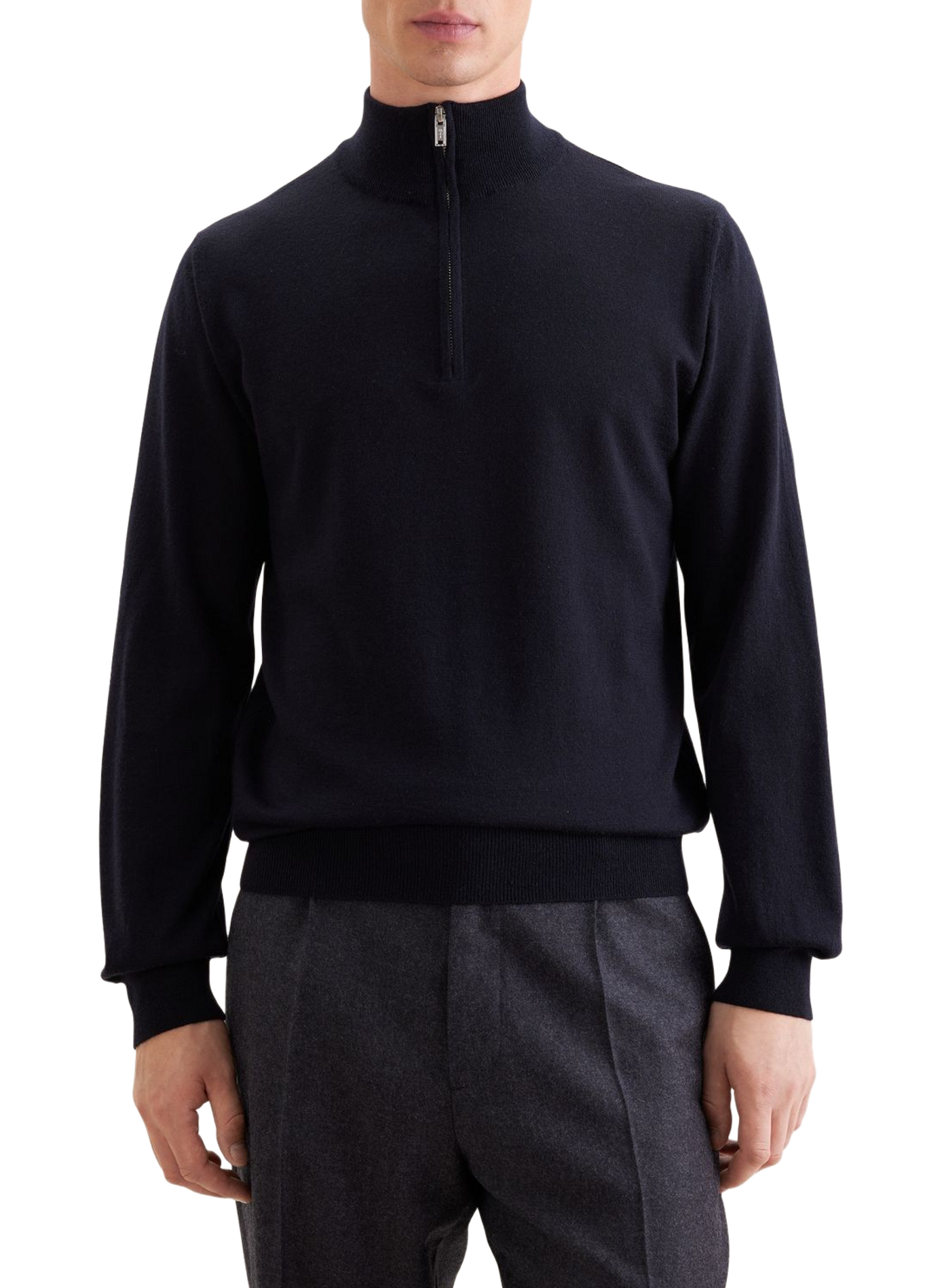 Gerader Wollpullover mit Stehkragen SEIDENSTICKER Blau