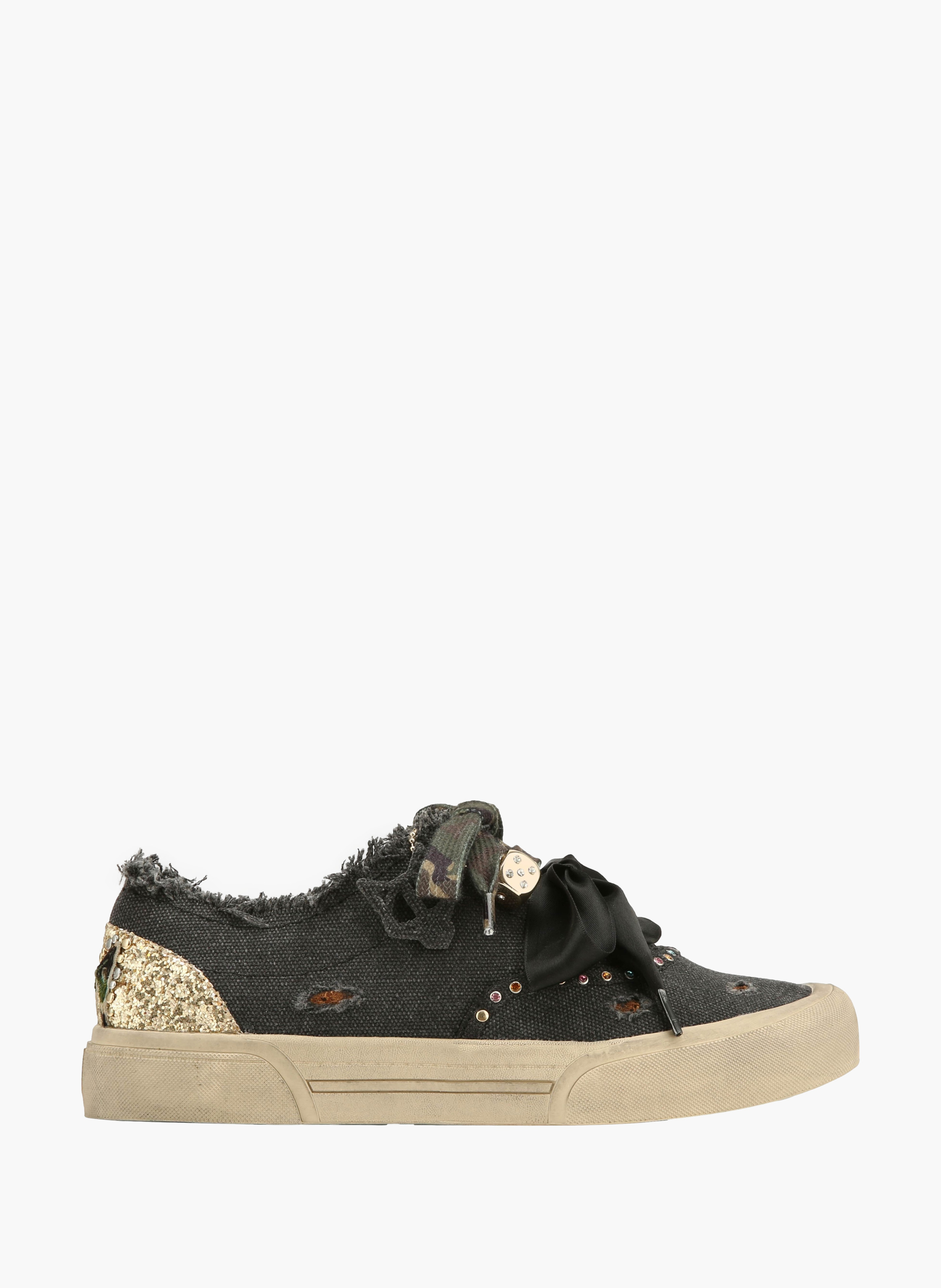 Mission-sneakers van canvas NAKED WOLFE Zwart
