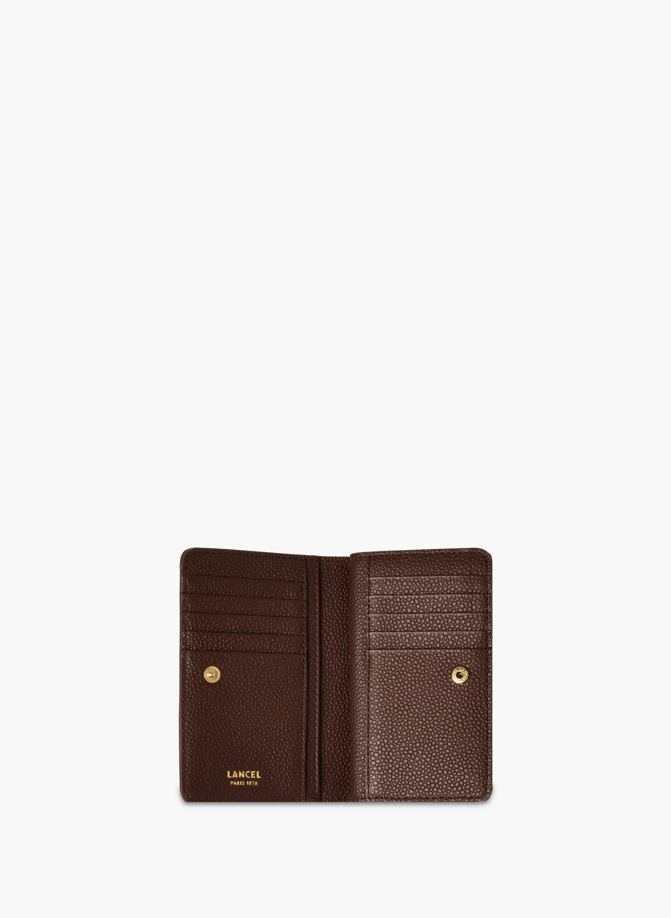 Portefeuille rectangulaire compact ninon de lancel en cuir LANCEL Marron
