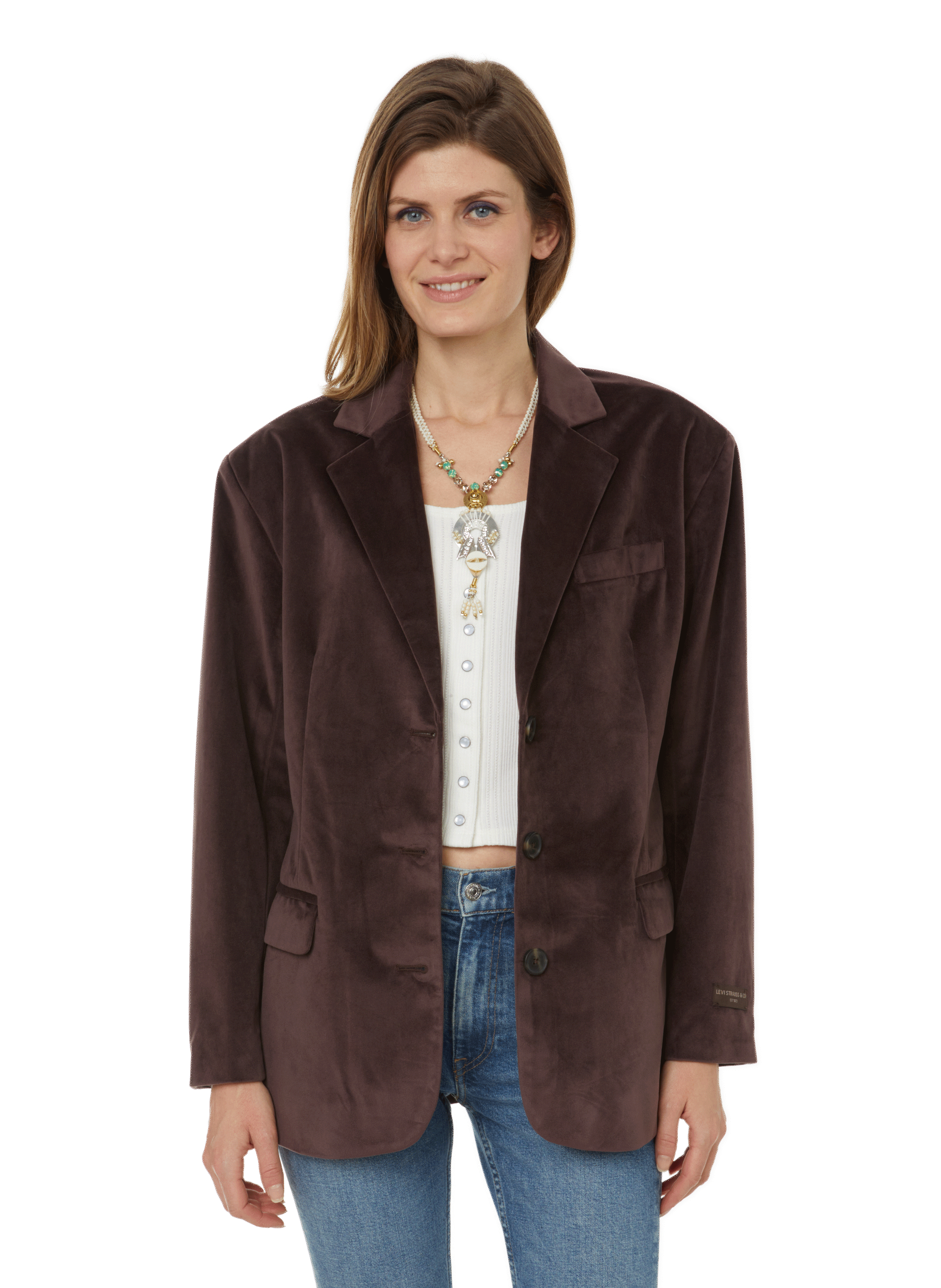 Blazer droit en velours LEVI'S