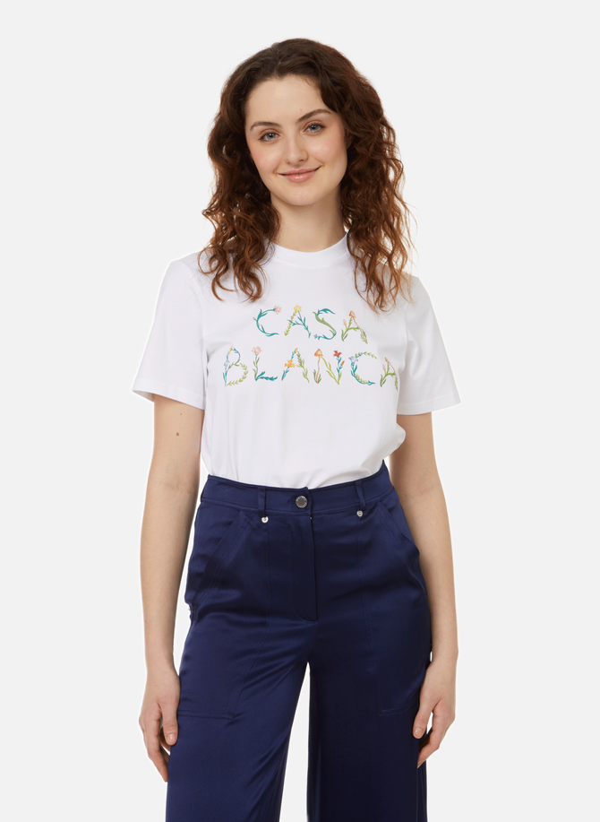 T-shirt à logo en coton organique CASABLANCA PARIS
