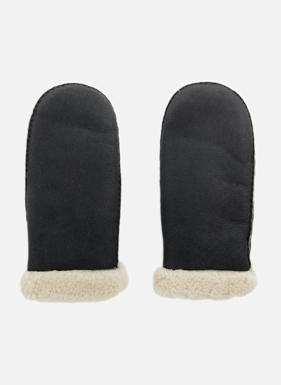 Leather mittens Black by SAISON 1865 SAISON 1865 Leather mittens Black