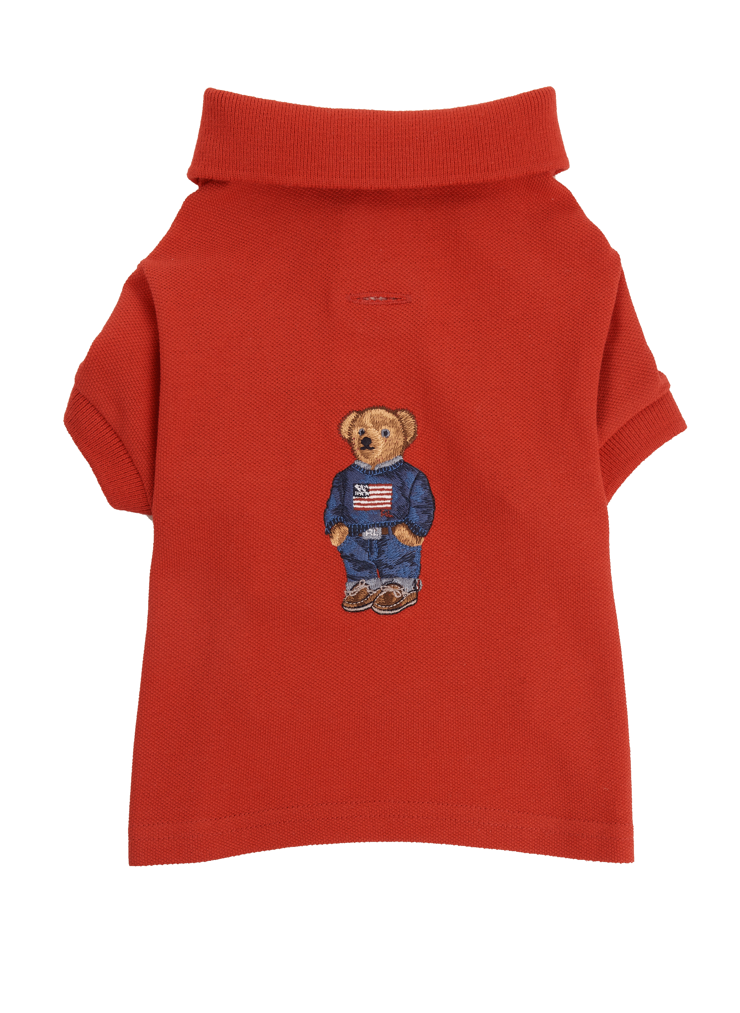 Polo pour chien en coton Rouge