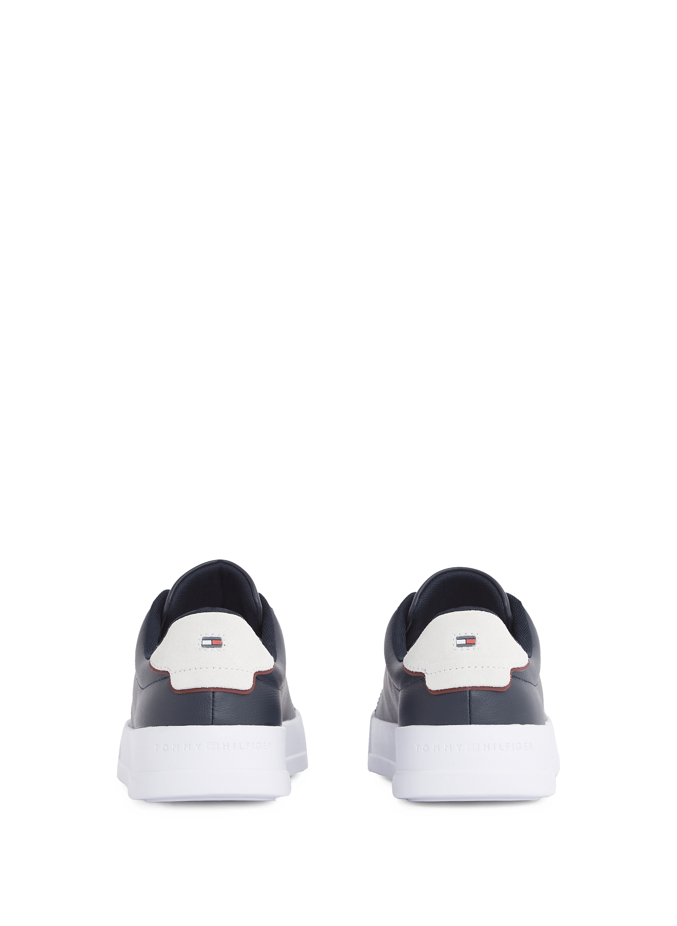 Basket cuir effet grainé Bleu