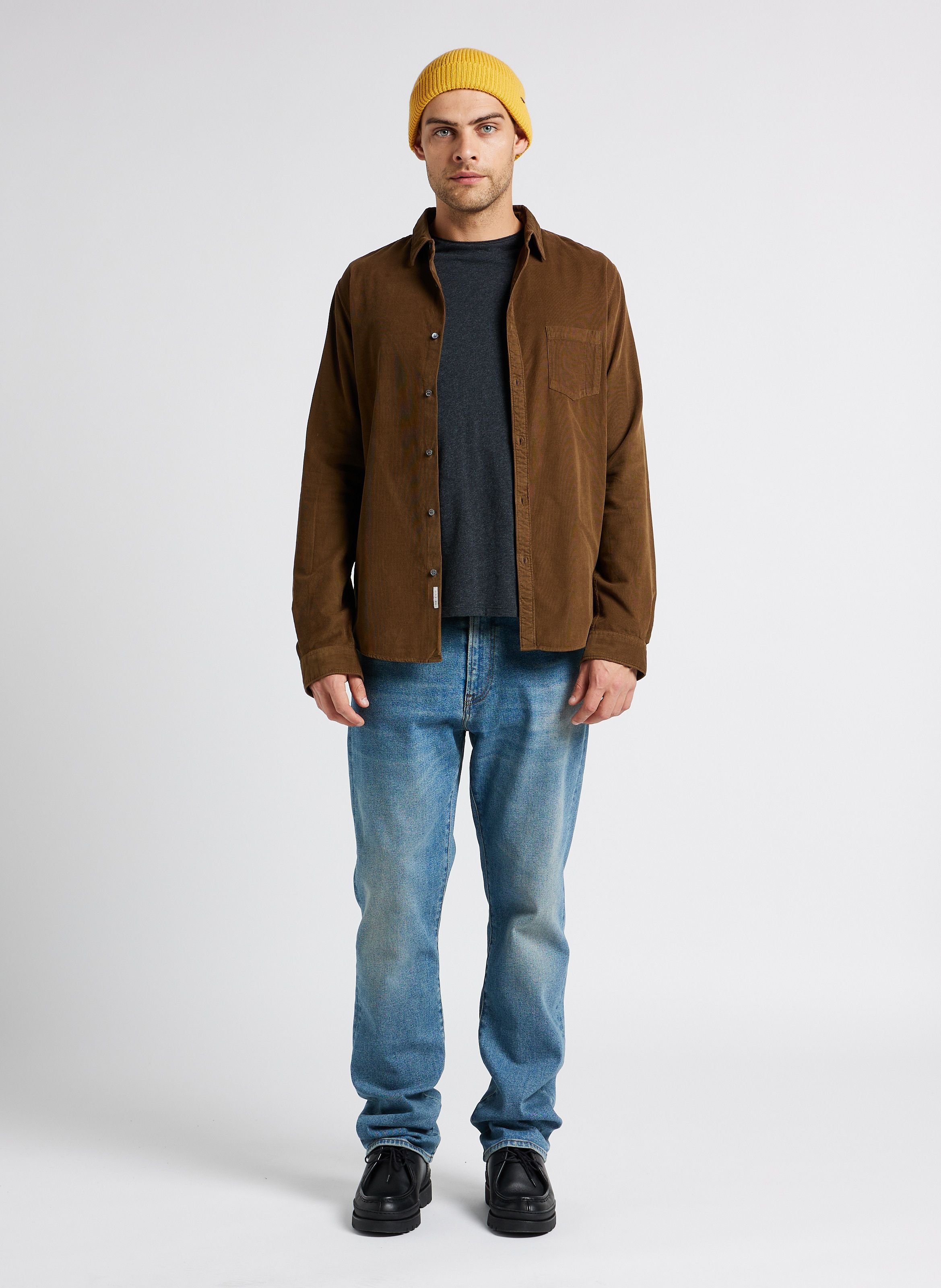 Tee-shirt col rond en coton Gris