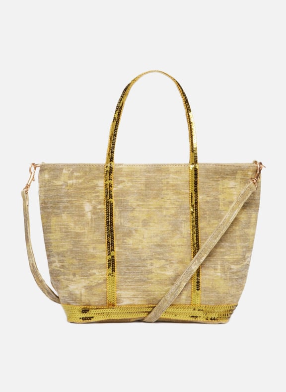 Cabas s zippé en coton et jute Vert by VANESSA BRUNO VANESSA BRUNO Cabas s zippé en coton et jute Vert