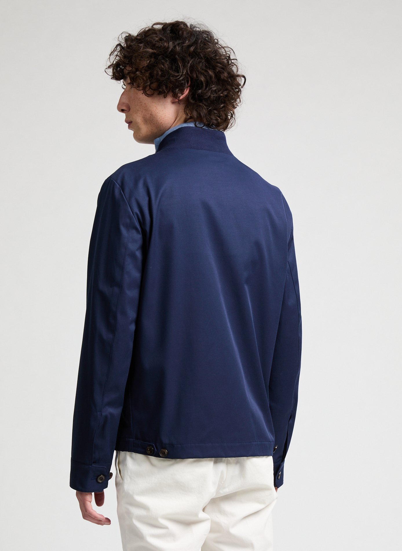 Veste Harrington en coton HACKETT Bleu