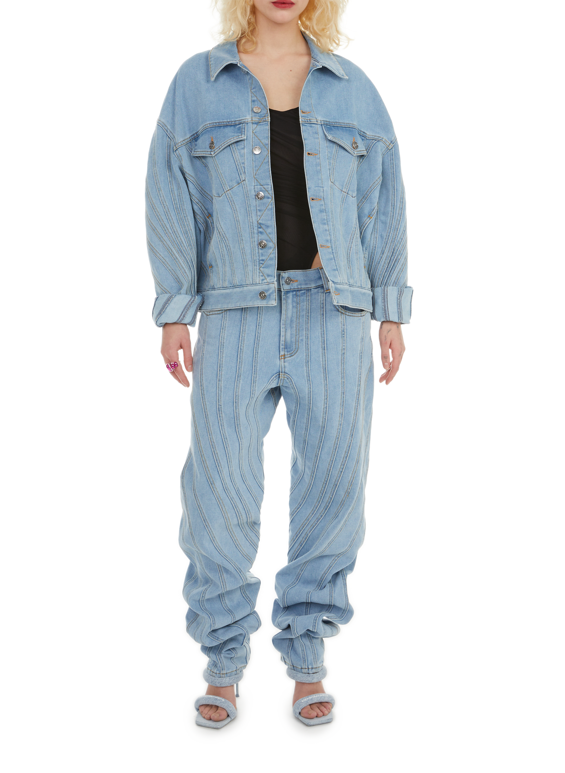 Jean taille basse MUGLER Bleu