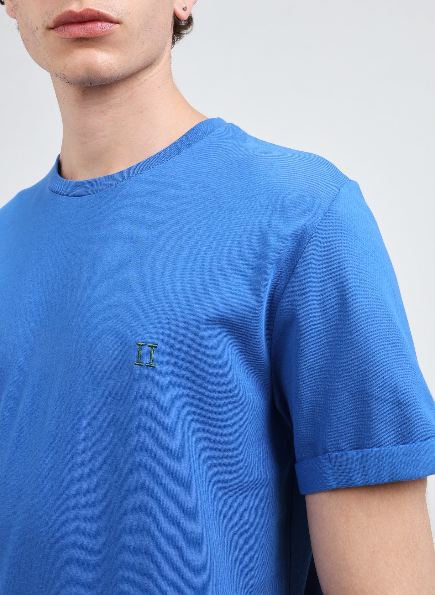 T-shirt brodé en coton LES DEUX Bleu