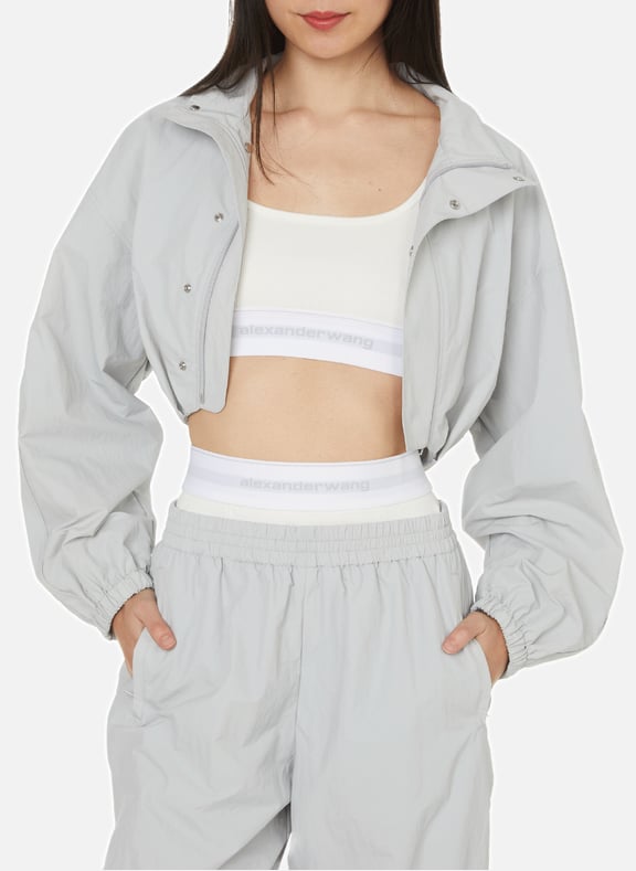 Veste légère en nylon avec brassière Bleu by ALEXANDER WANG ALEXANDER WANG Veste légère en nylon avec brassière Bleu