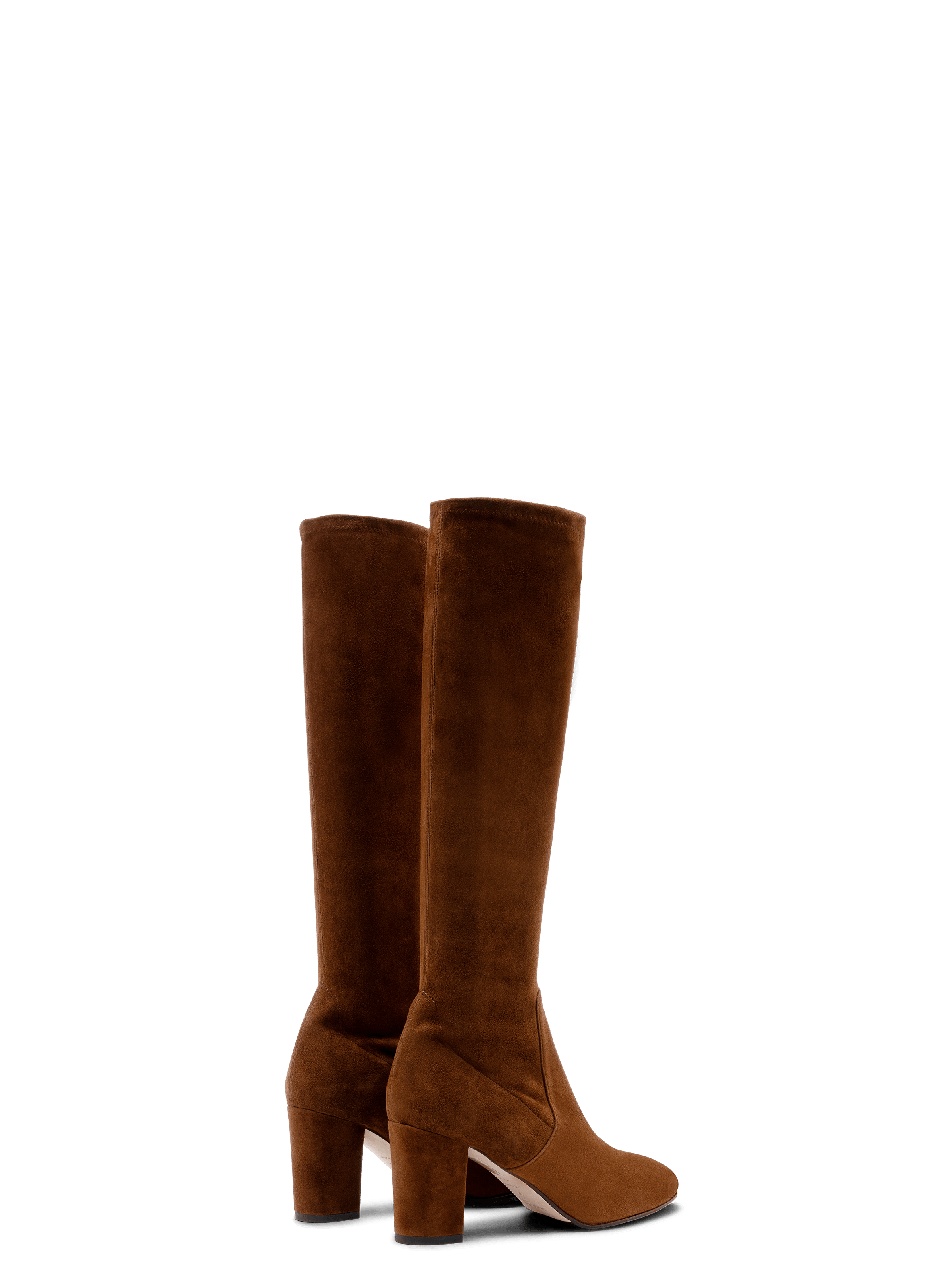 Bottes roxana en velours stretch PARALLELE Marron