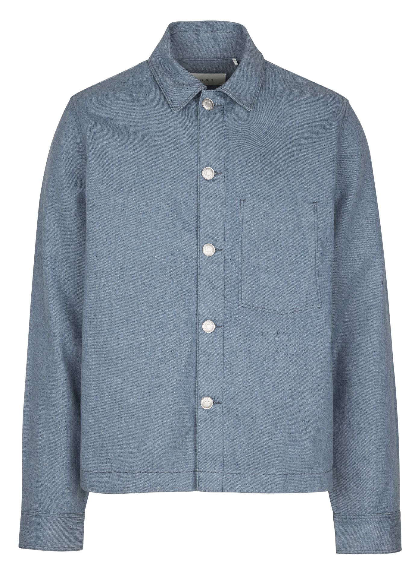 Veste droite en jean effet chiné IKKS Bleu