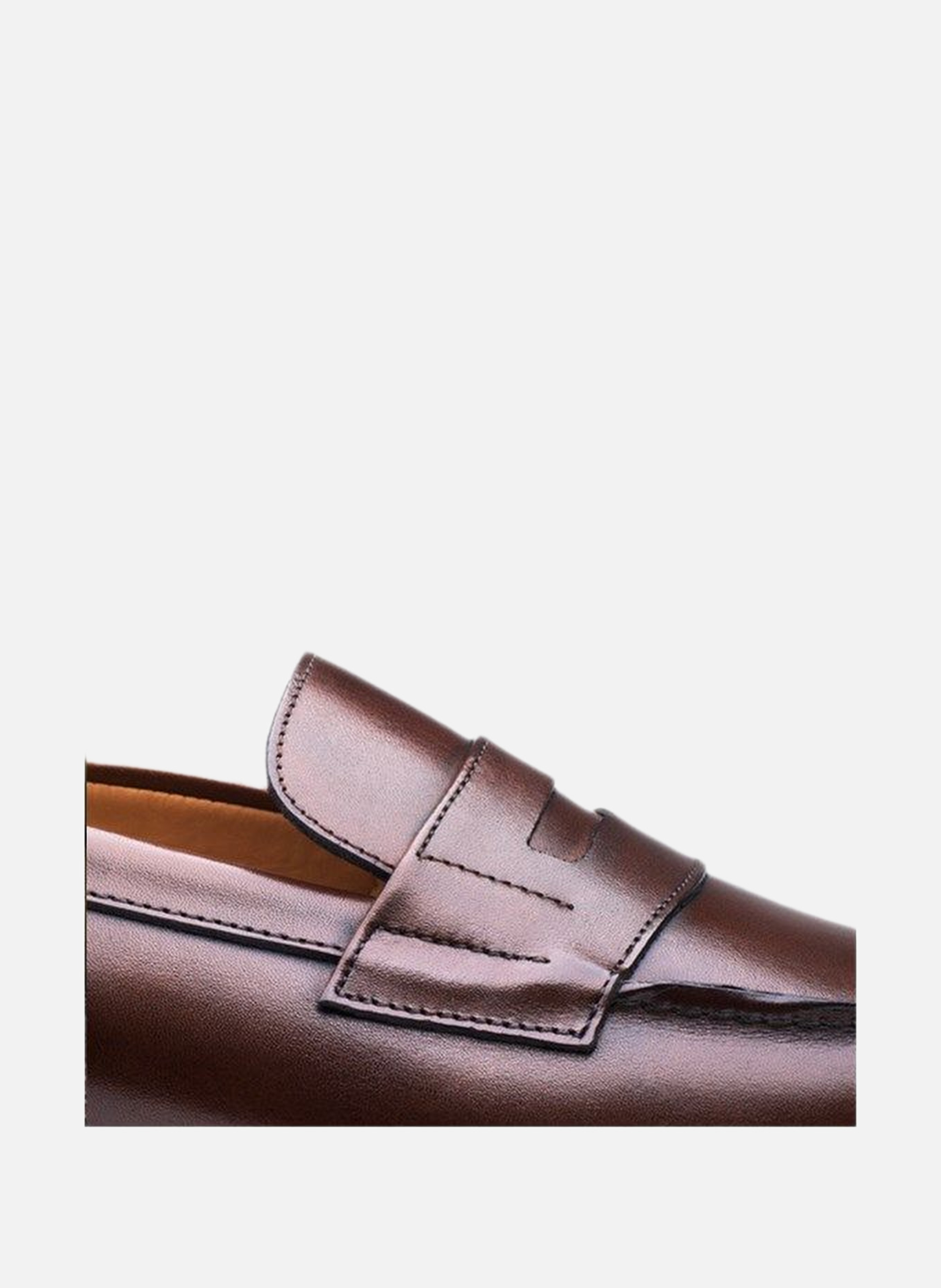 Mocassins cuir college 1986 FINSBURY Marron