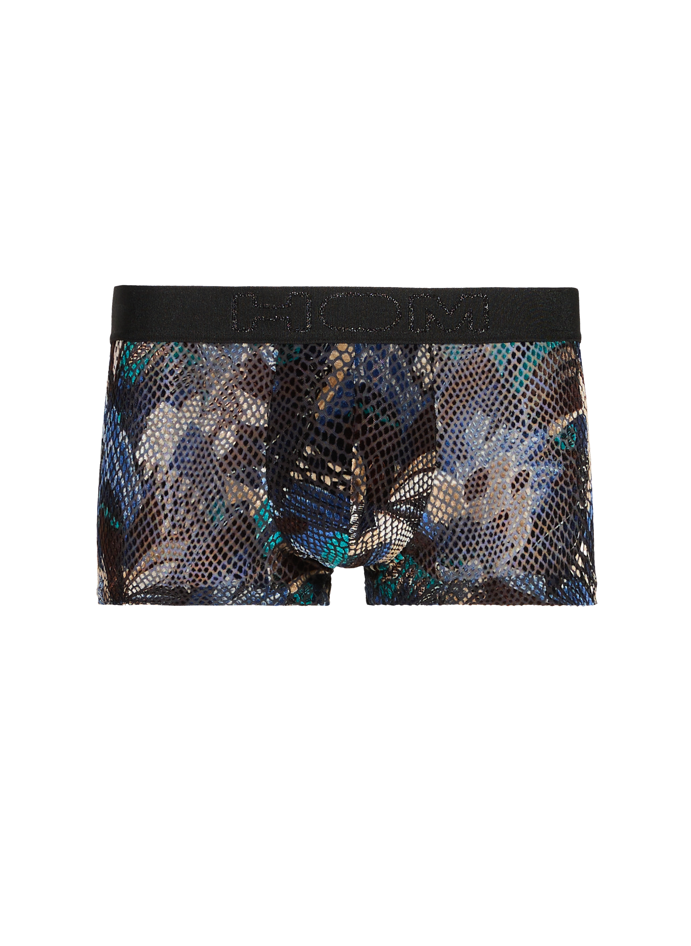 HOM Short boxer snake skin effect Brown